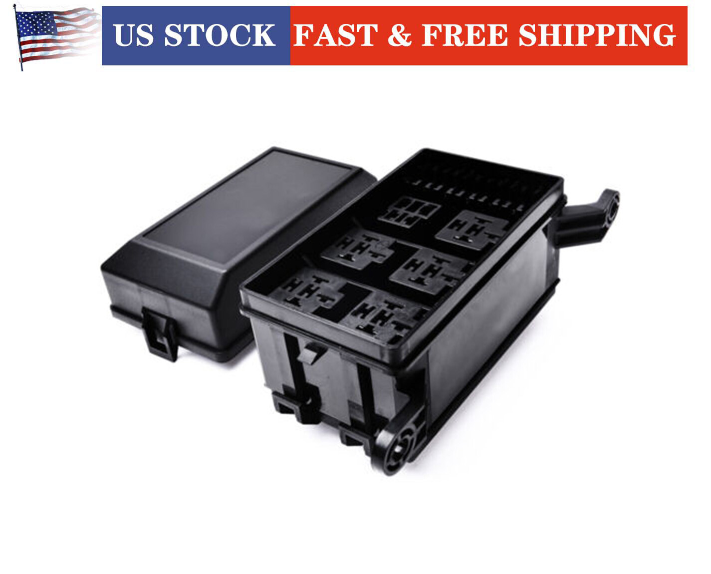 MICTUNING 12 Way Relay Box Fuse Block 12v ATC/ATO Fuse Holder For Car Truck Boat