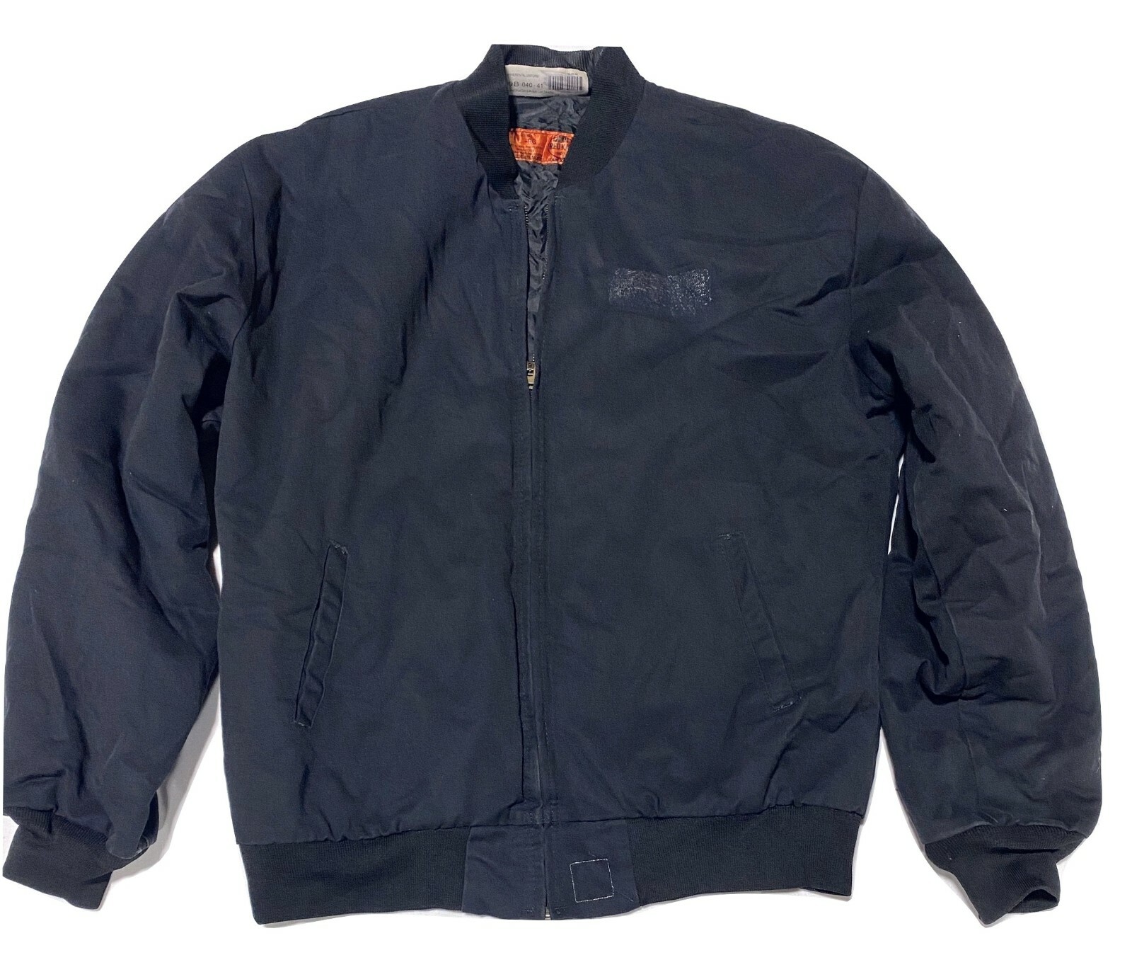 Soft Collar Insulated Jacket Solid Team Used Ribbed Red Kap Work Uniform Coat