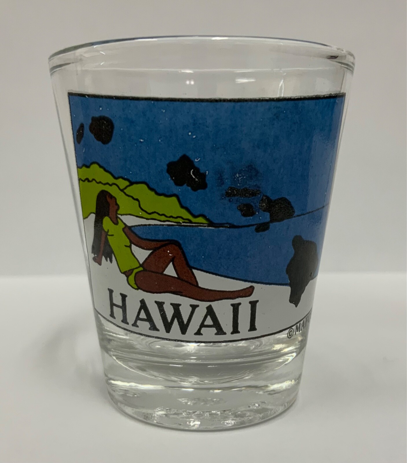 Hawaii Mafco Shot Glass Beach Scene