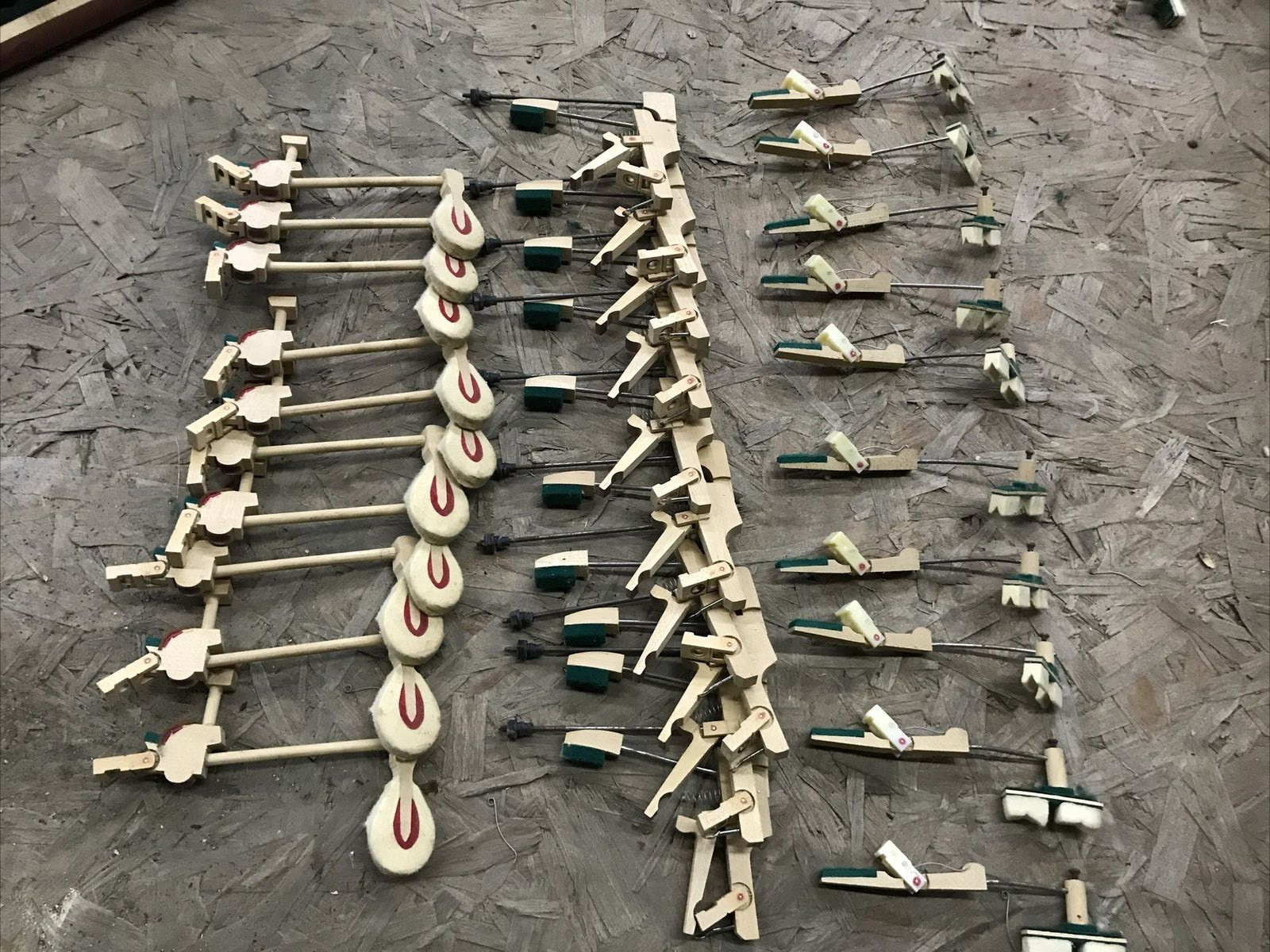 Piano Hammer Damper Whippens Assembly Parts Crafts Lot Vintage Upright