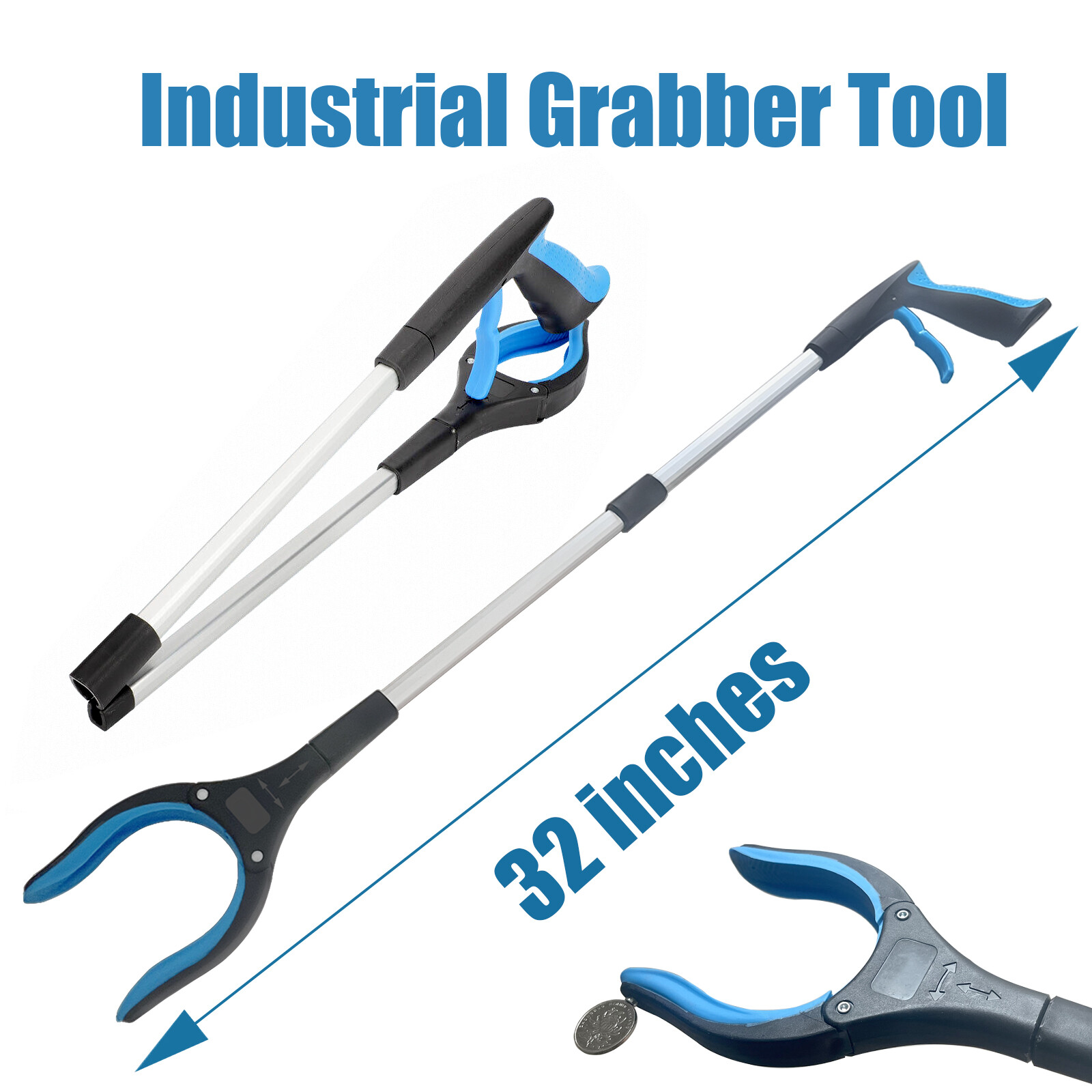 Reacher Grabber Tool Trash Grabbers for Elderly Lightweight Extra Long Handy