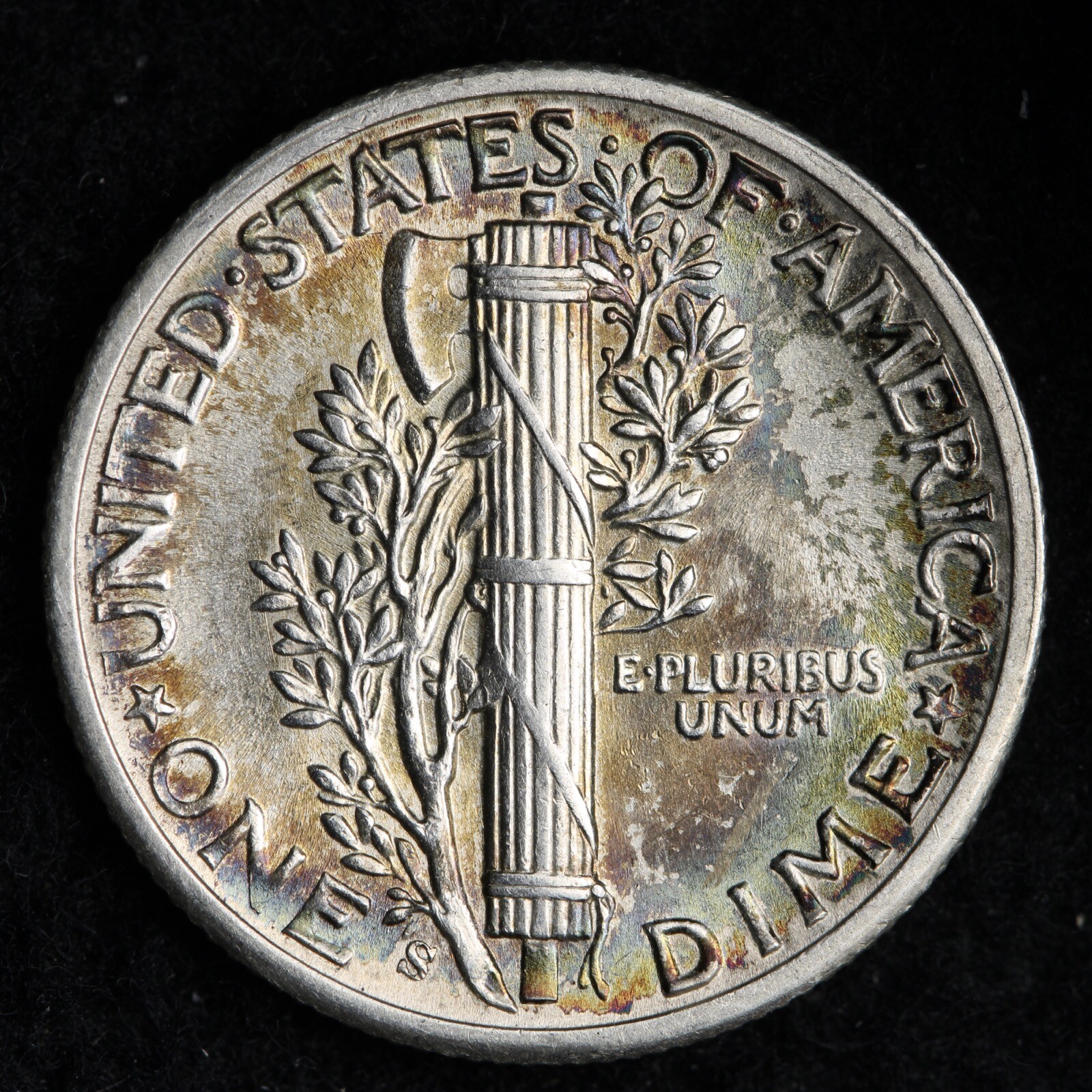 1944-S Mercury Silver Dime CHOICE AU/UNC TONED E401 T