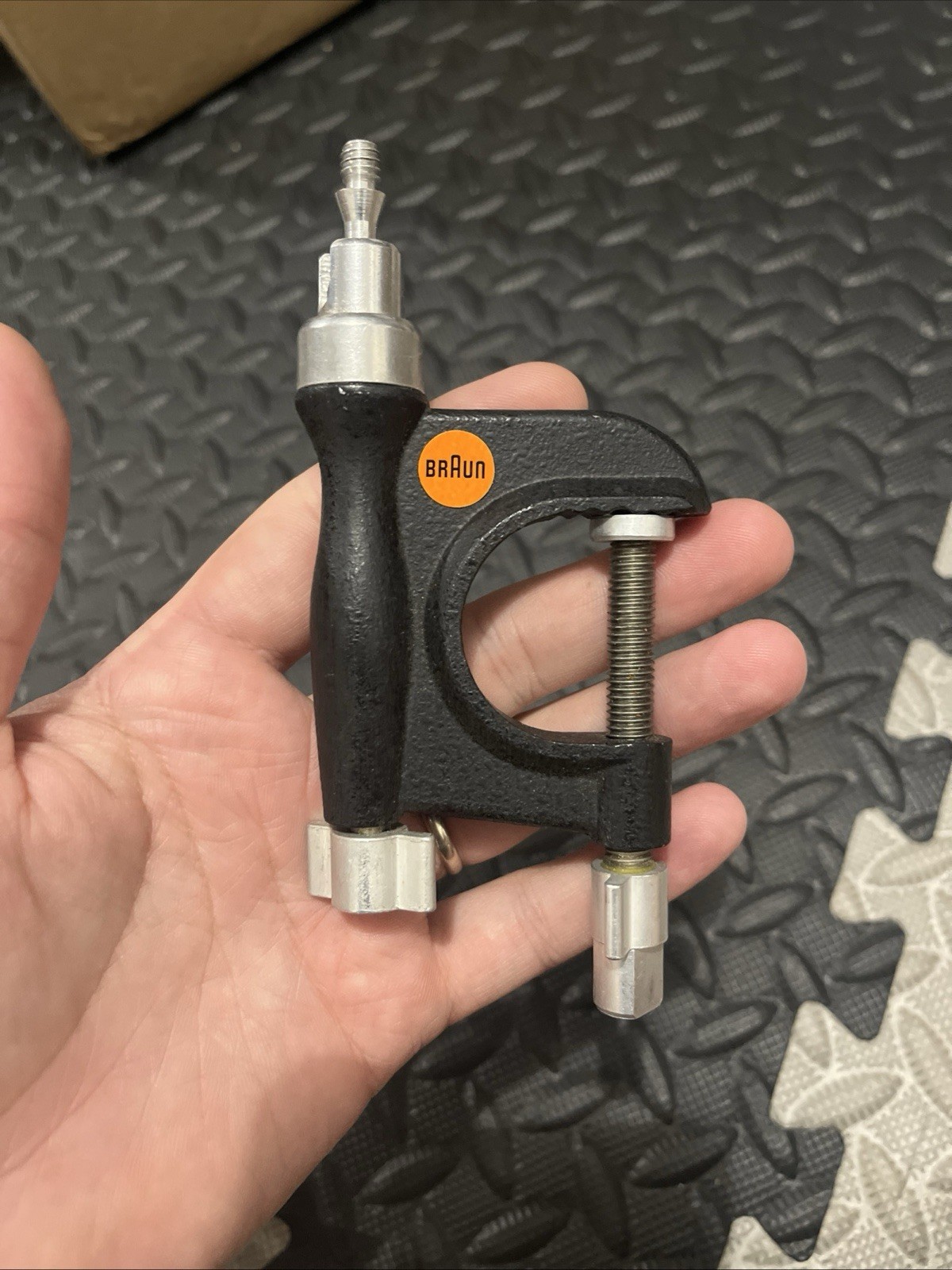 Vintage ROWI C-Clamp Camera Mount Made in Germany (Braun)