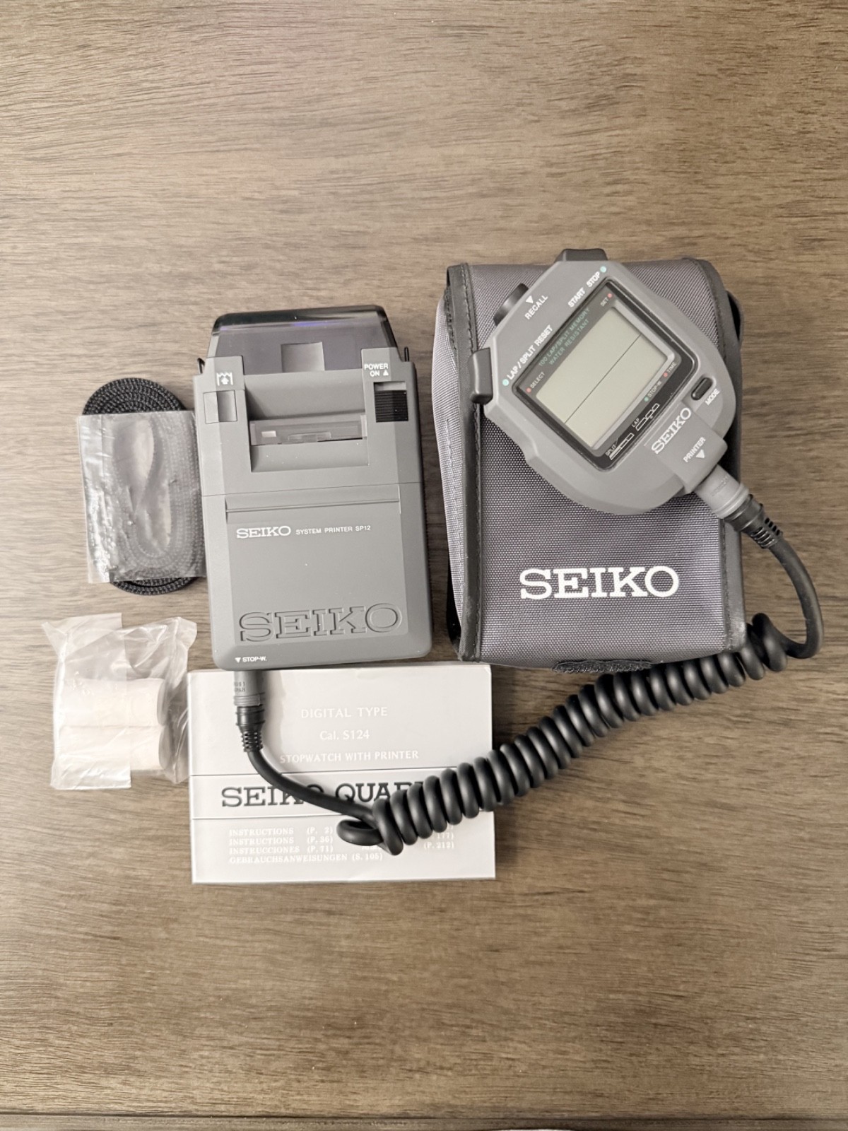 Vintage Seiko Stopwatch S123-400 w/ SP12 Printer new in box | Back To The Future