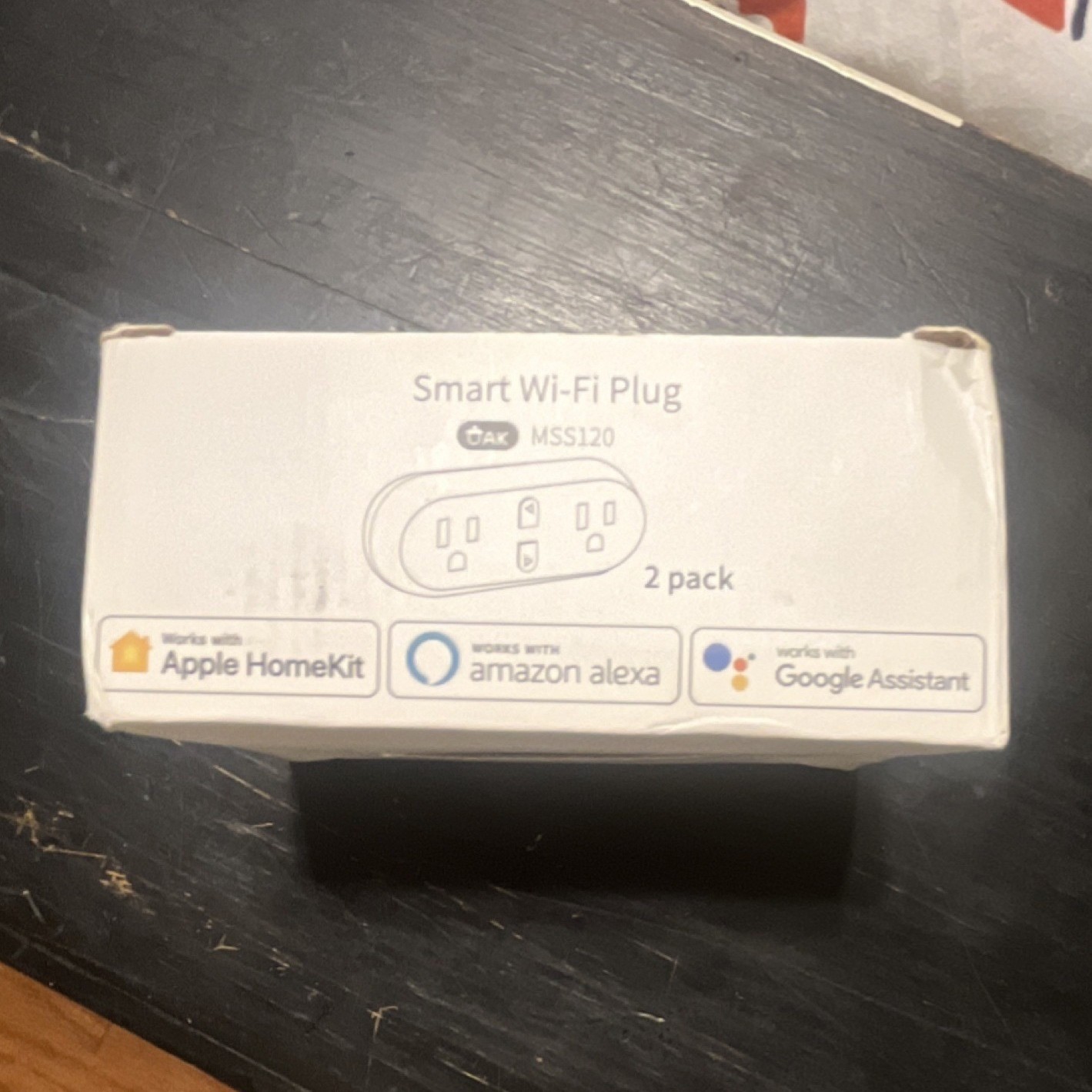 OAK MSS120 Smart Wi-Fi Plug 2 Pack Apple HomeKit Alexa Google Assistant
