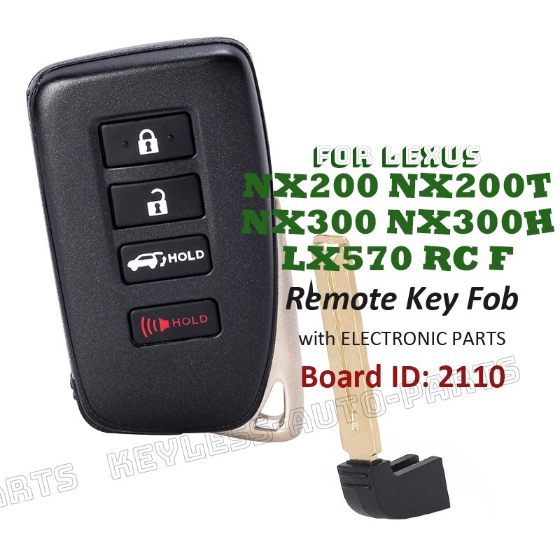 for Lexus RC F NX200 NX200t NX300 NX300h LX570 Remote Smart Key Fob -2110