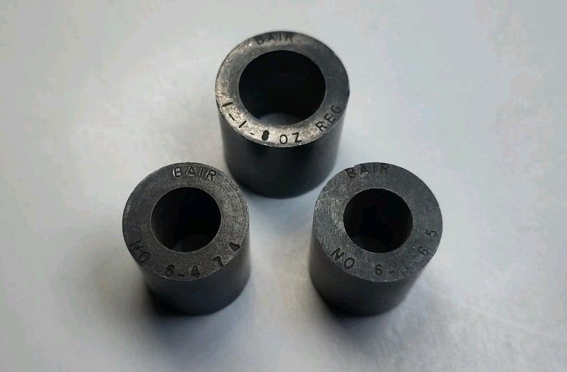 LOT of 3 Vintage BAIR Shotshell Charge Bushings No. 6-465 , No. 6-474 & 1-1/8 Oz