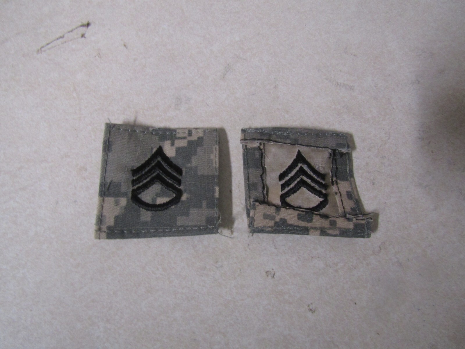 MILITARY PATCH SEW ON DIGITAL ACU APPROX 2X2 RANK OF STAFF SERGEANT