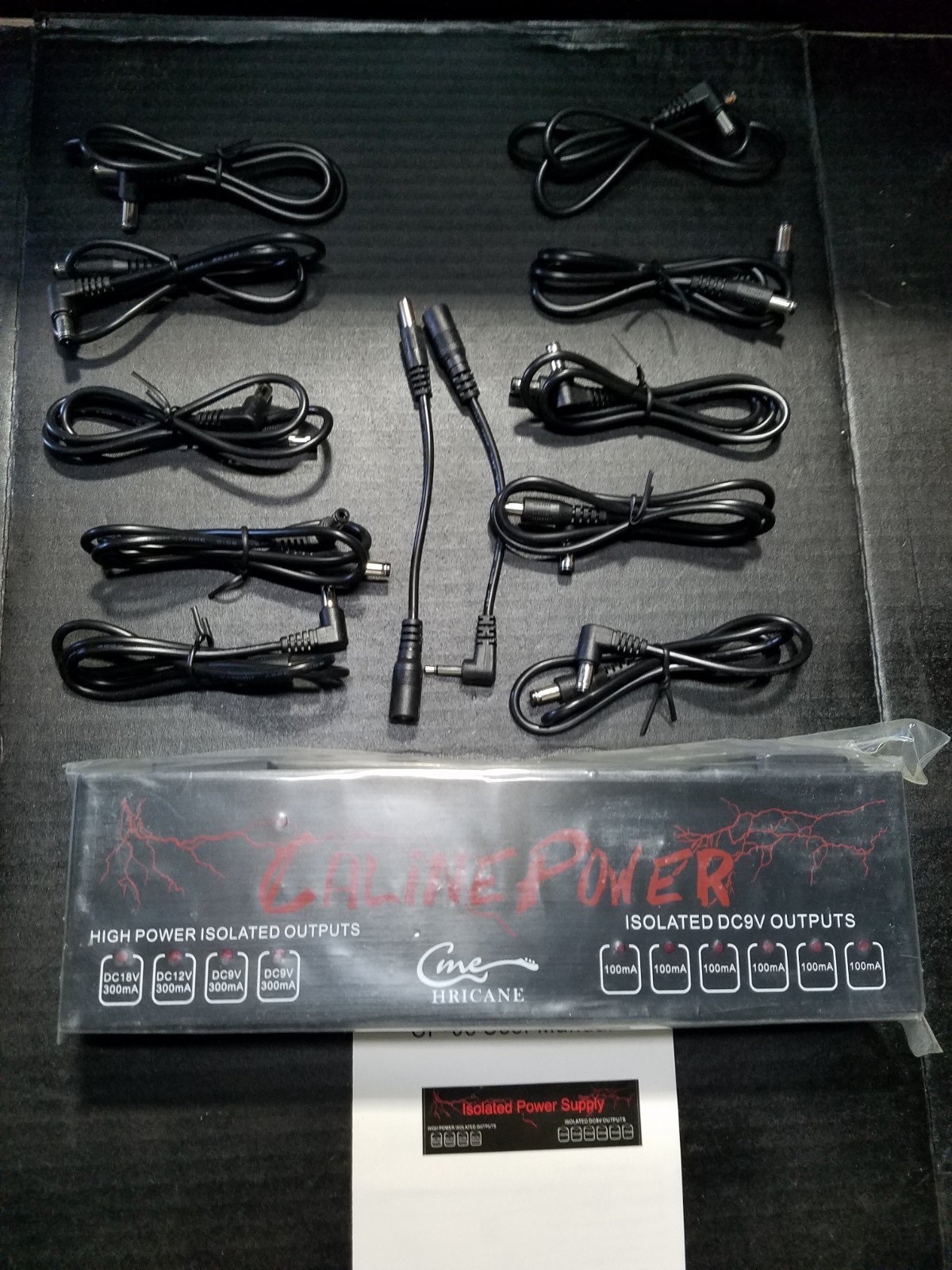 Caline CP-08 Isolated Guitar Pedal Power Supply 10 Outlets 9V 12V 18V Noise Free