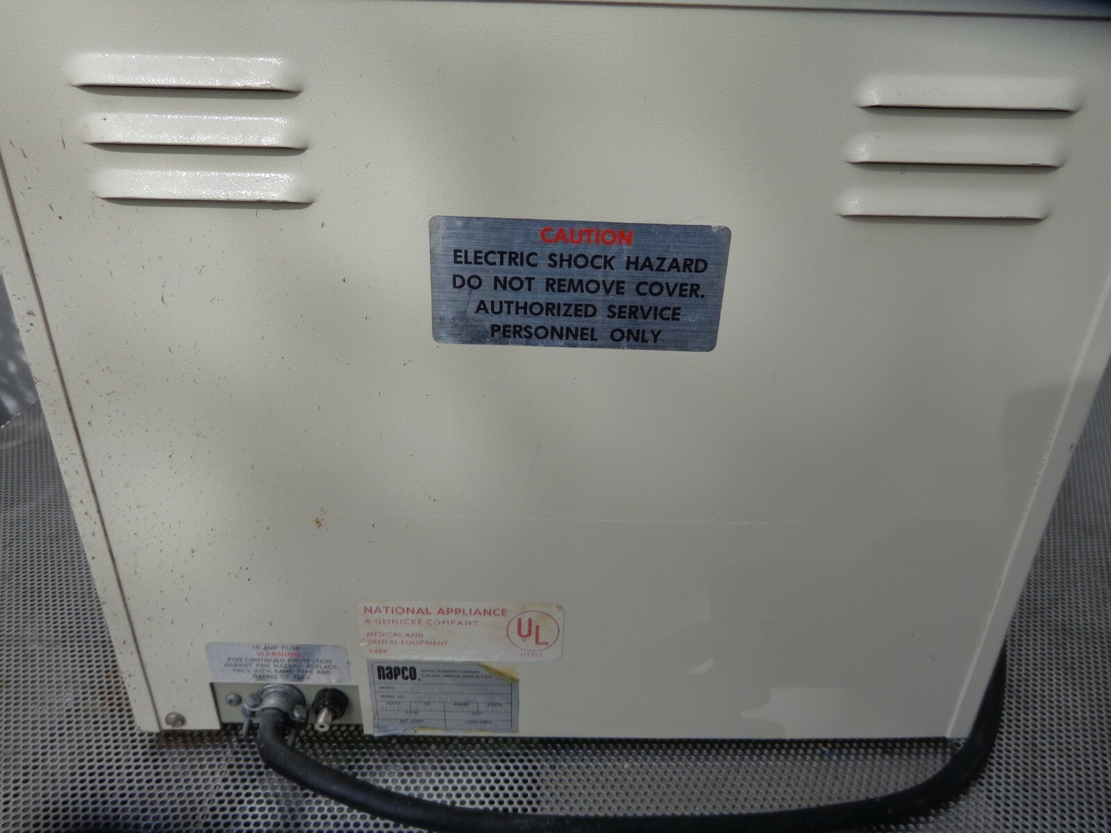 NAPCO Model 9000-D Autoclave Sterilizer (Missing Fuse Cap)