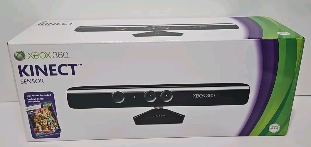 Kinect Sensor Bar for Microsoft Xbox 360 New Open Box With Unused Game Codes