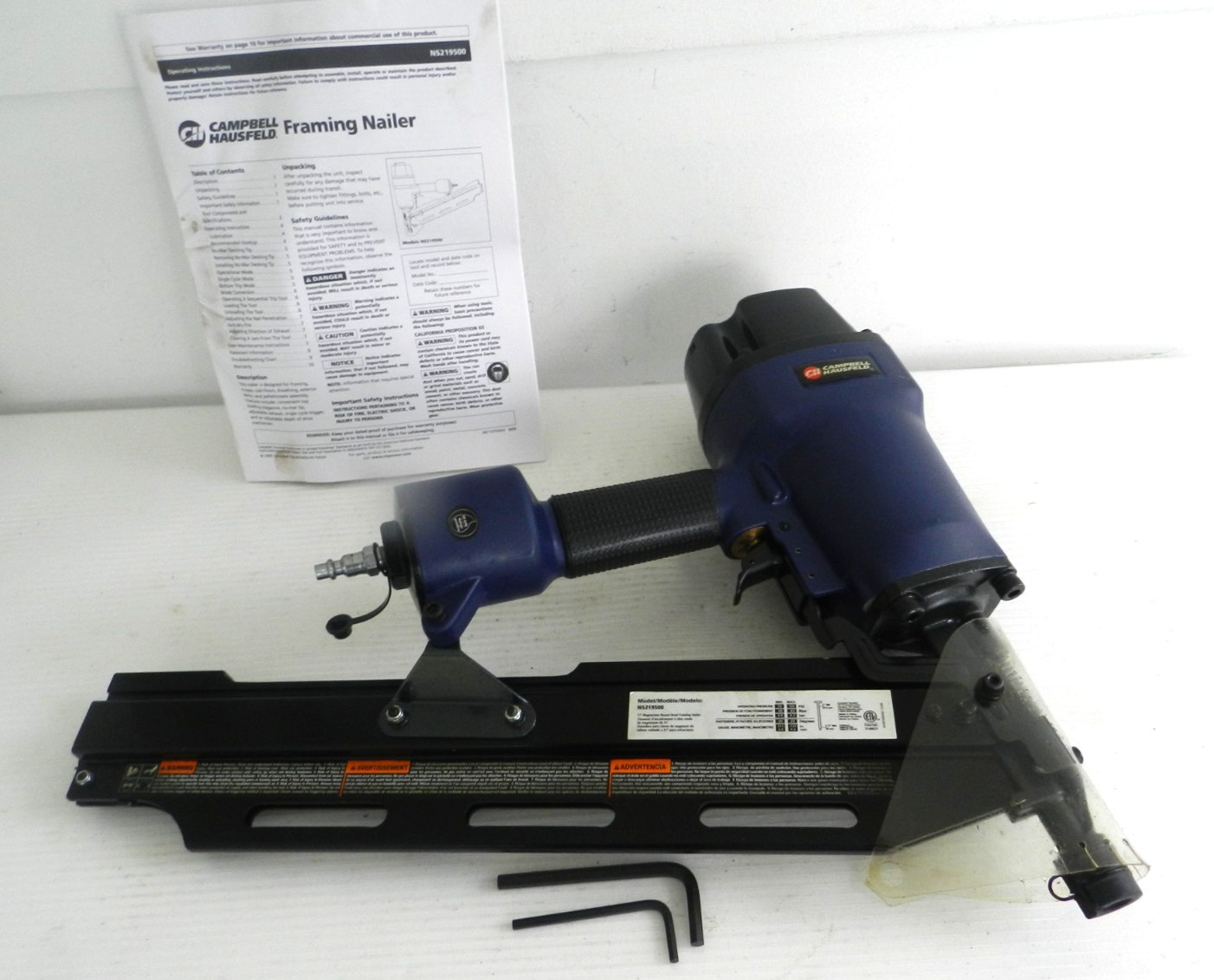 Campbell Hausfeld 21 Degree Magnesium Round Head Framing Nailer NS219500 TESTED