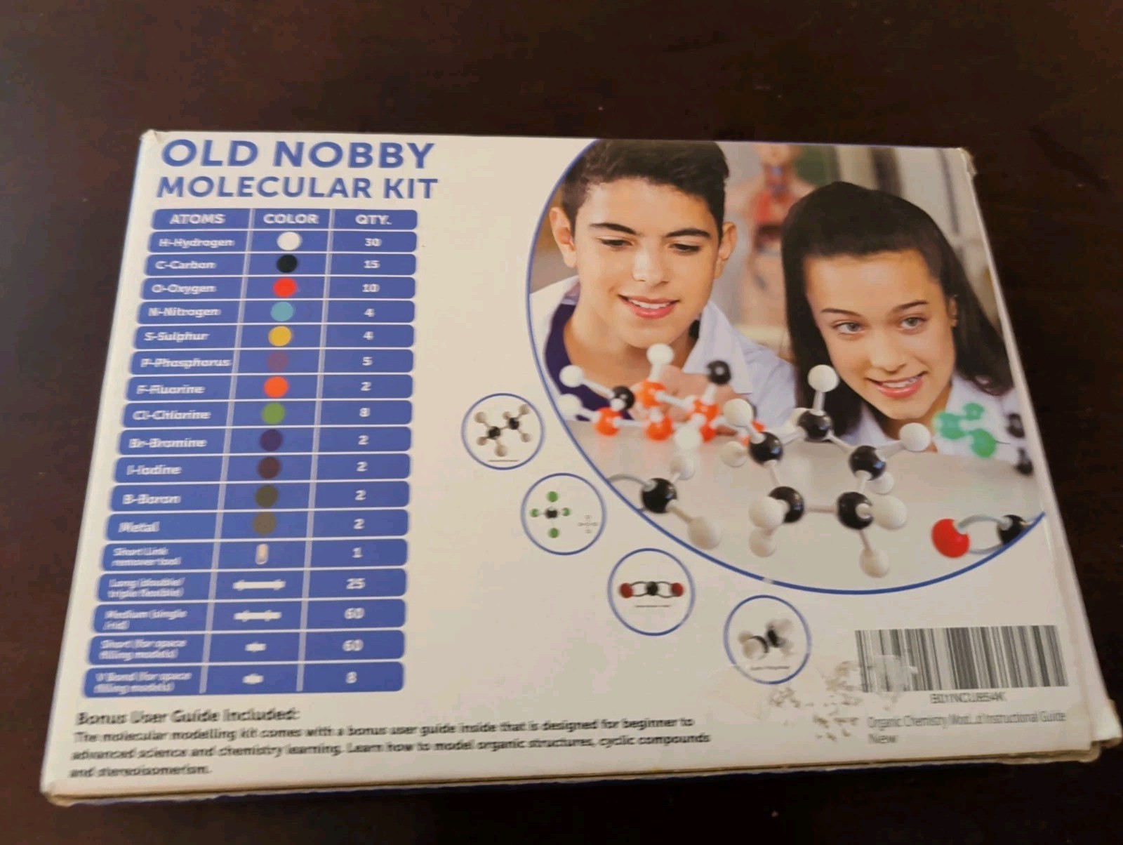 Old Nobby Molecular Kit 239 Piece Chemistry Model Kit for Learning