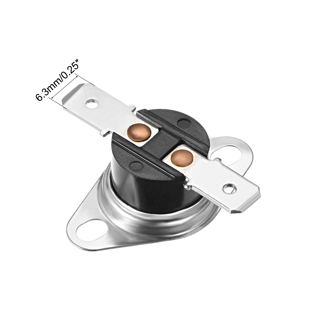 2Pack Temperature Control Switch Thermostat 40°C 10A Normally Open 6.3mm Pin
