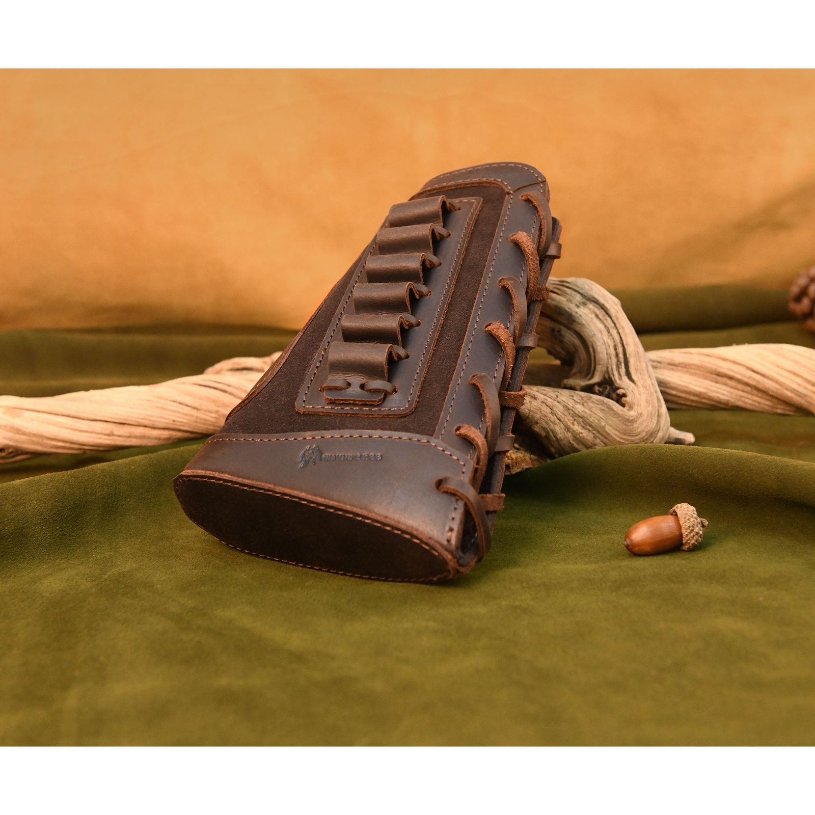 Leather Gun Recoil Pad Rifle Cheek Rest Ammo Hold Gun Butt Cover 30/30.308 .22