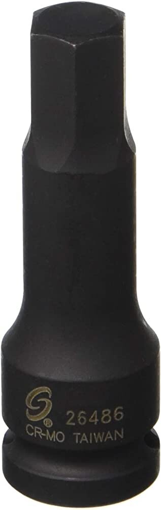 Sunex 26486 9/16" - 1/2" Drive 6 Point Standard Hex Bit Impact Socket SAE Tools