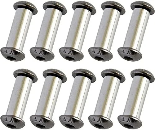 10pcs Knife Handle Bolt Rivets Scale Screw Fastener Nut Round Hex Head Knives US