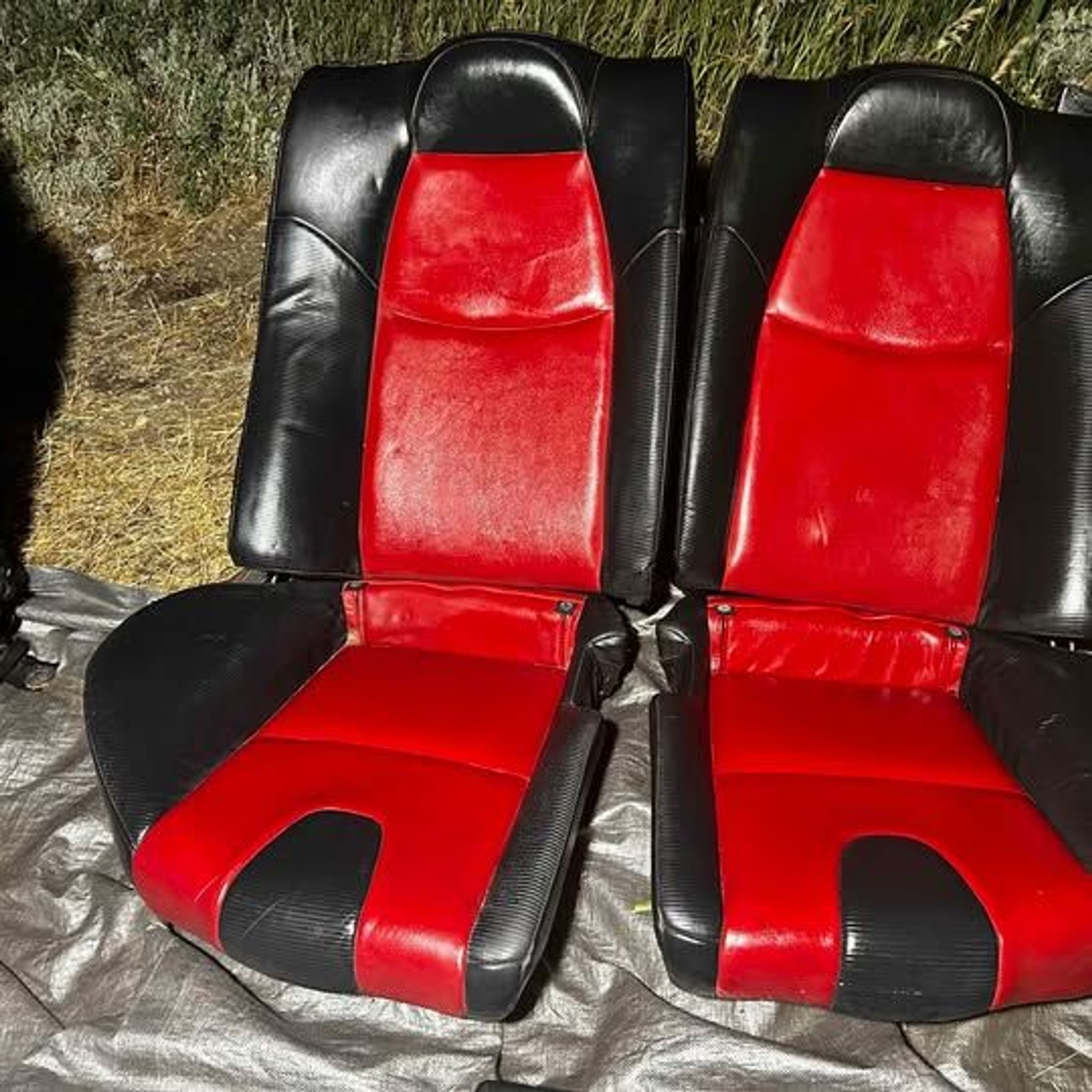Mazda RX-8 Black & Red Leather Interior Seat Set & Door Panels - Used