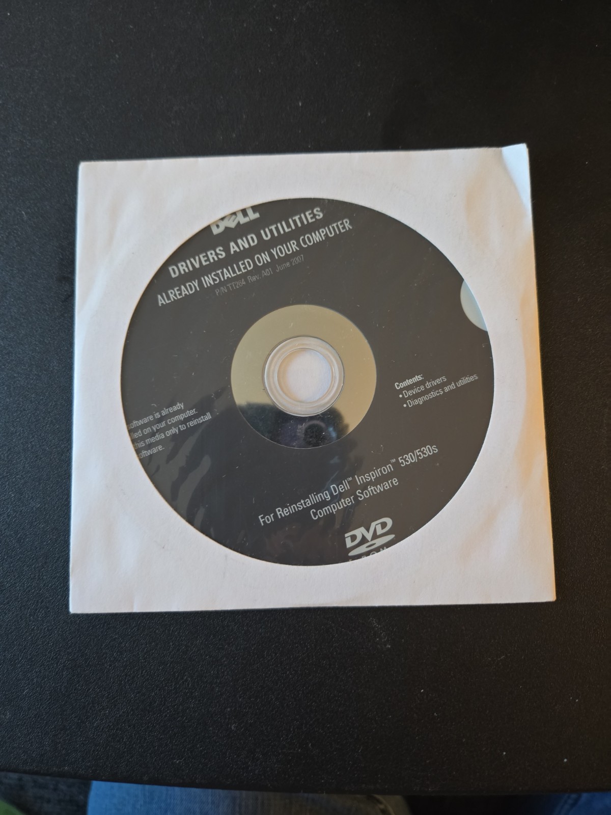 Dell Inspiron 530/530s Reinstallation DVD Drivers and Utilities JUNE 2007
