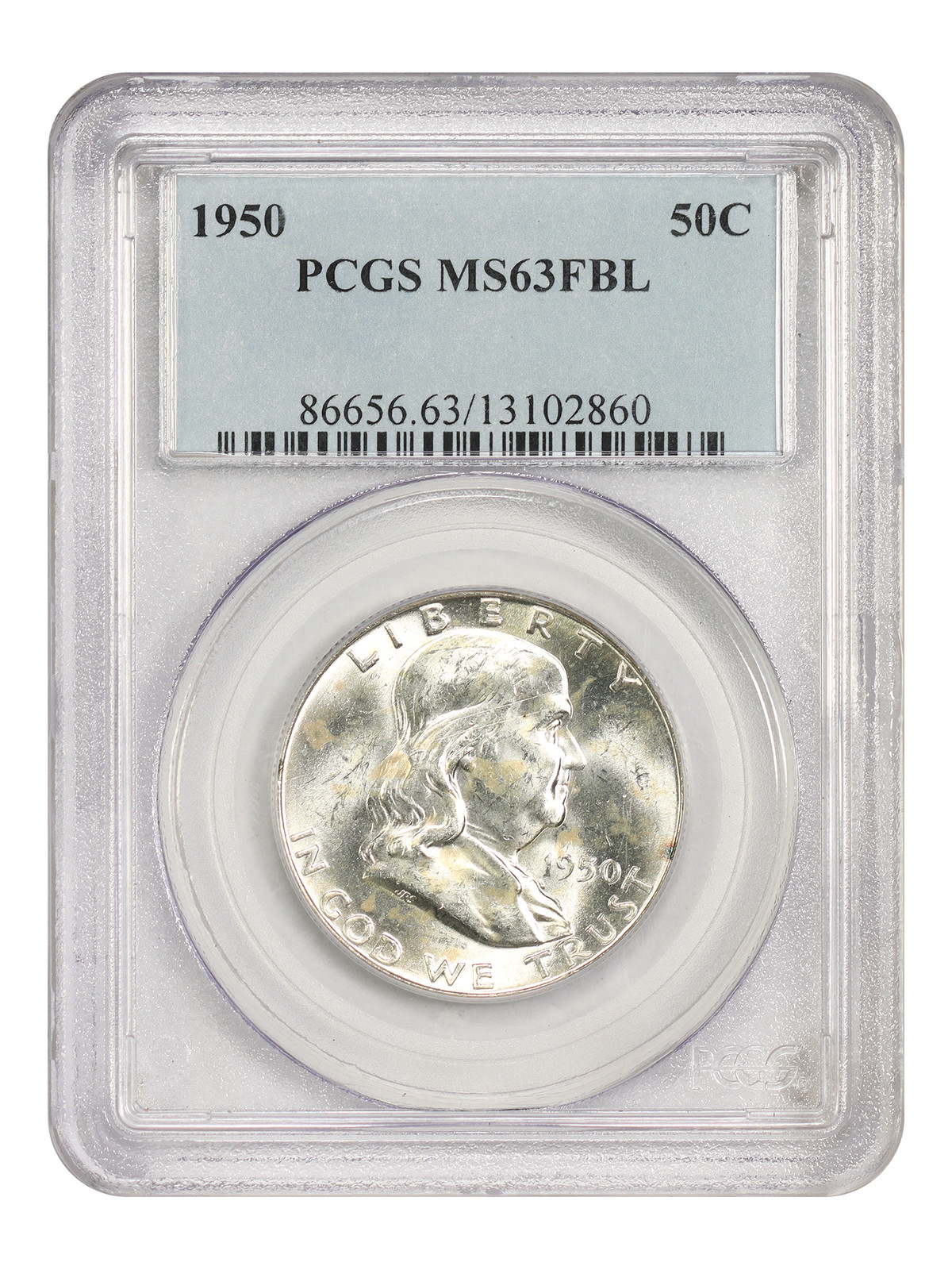 1950 50C PCGS MS63FBL - Franklin Half Dollar