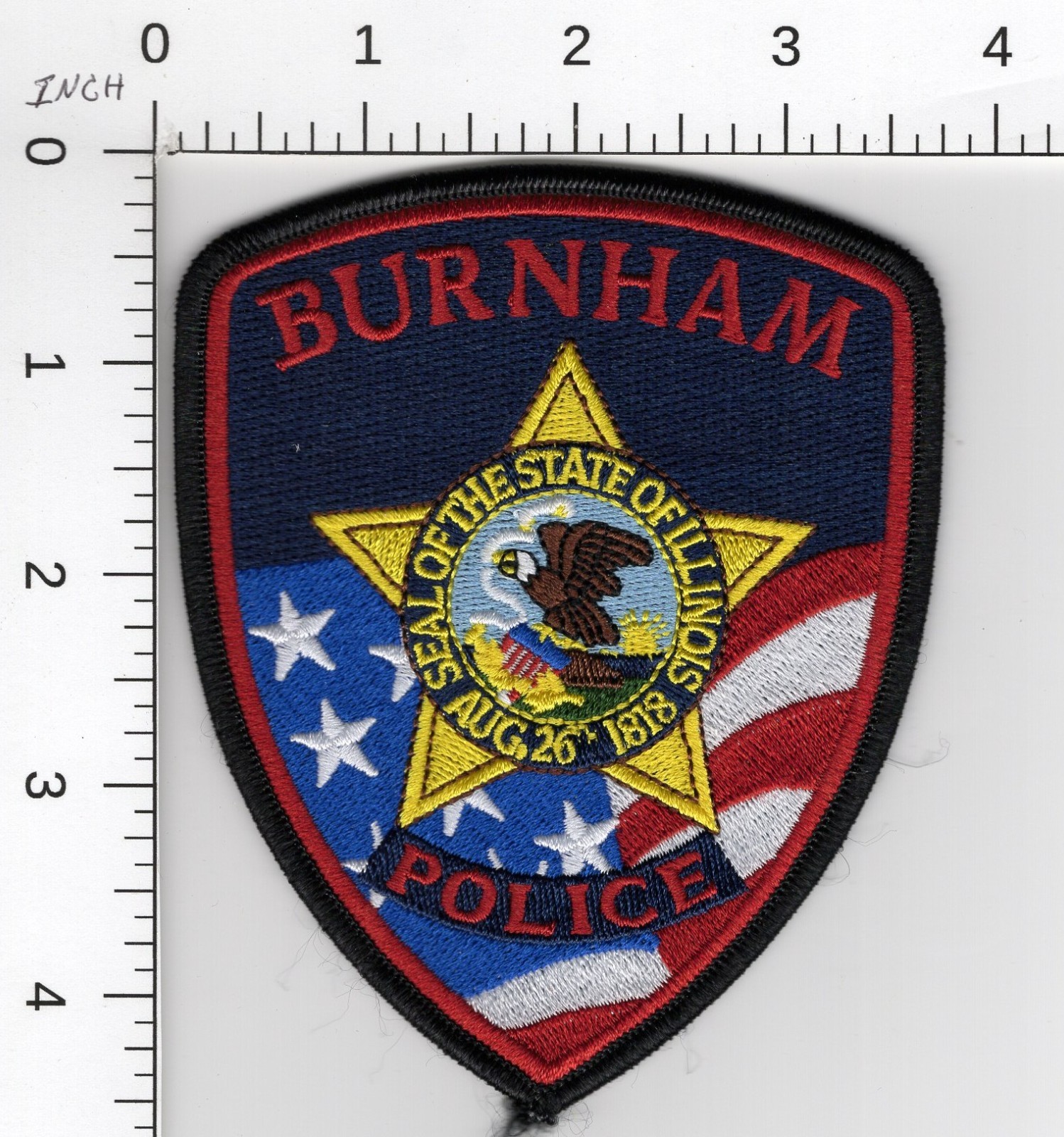 BURNHAM (UPDATED VERSION 👀) ILLINOIS COLLECTIBLE POLICE EMBROIDERED PATCH