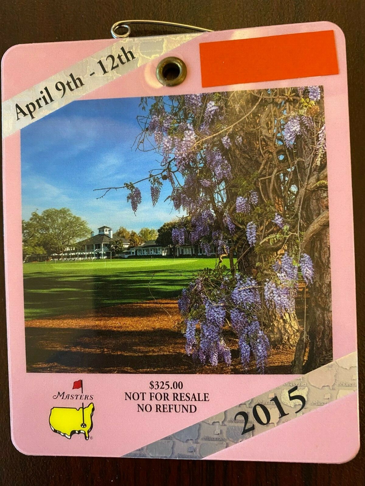 2015 MASTERS BADGE & MASTERS JOURNAL~ JORDAN SPIETH 1ST MASTERS GOLF WIN