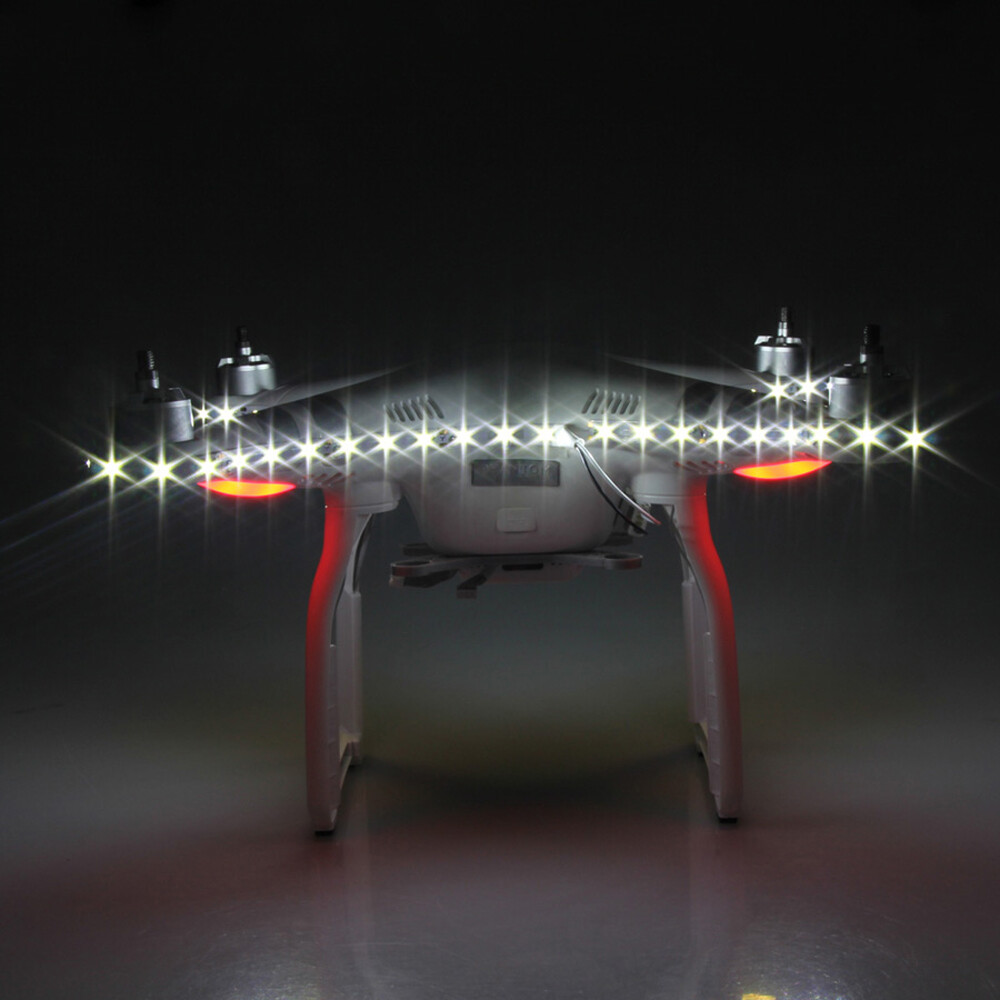 LED Night Strip for ALL DJI PHANTOM 3 MODELS in White LED LOW POWER CONSUMPTION