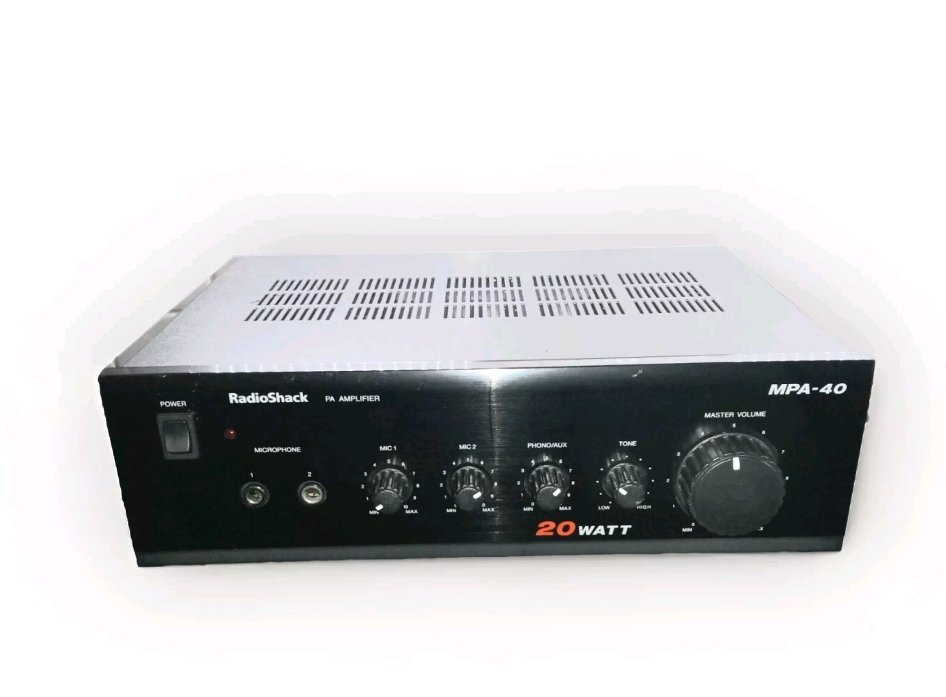 RadioShack MPA-40 20 Watt PA System Amplifier Power Amp - Aux/CD & Phono vg