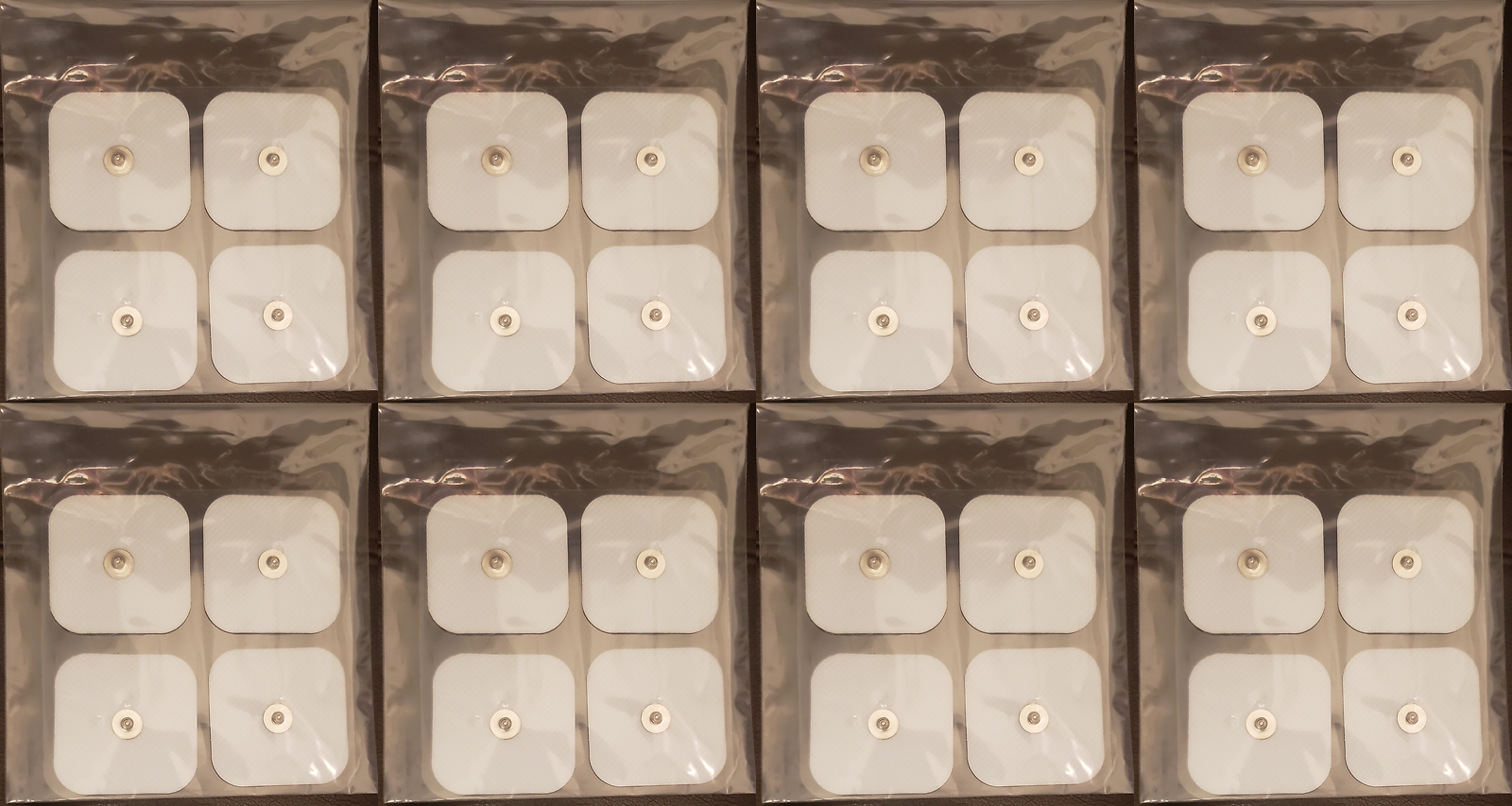 32x Square Compex Compatible Electrodes Pads 2x2" Concave Stud Electrodes