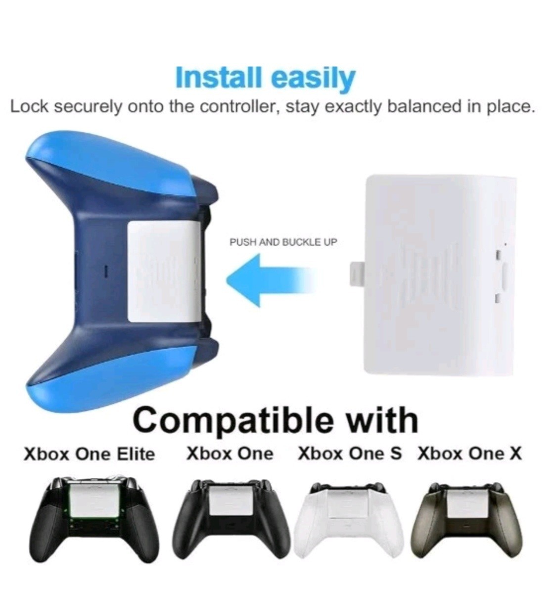 Tectra Battery Pack Only for Xbox One, 2-Pack 1100mAH Controller Battery B12....