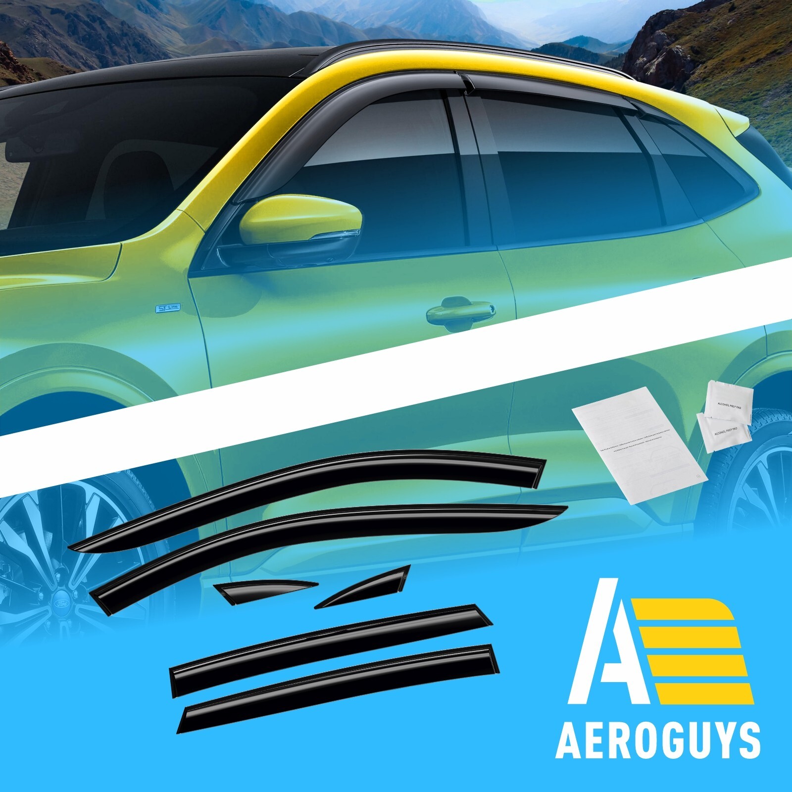 Rain Guards Vent Visors Shade for 2020-2024 Ford Escape