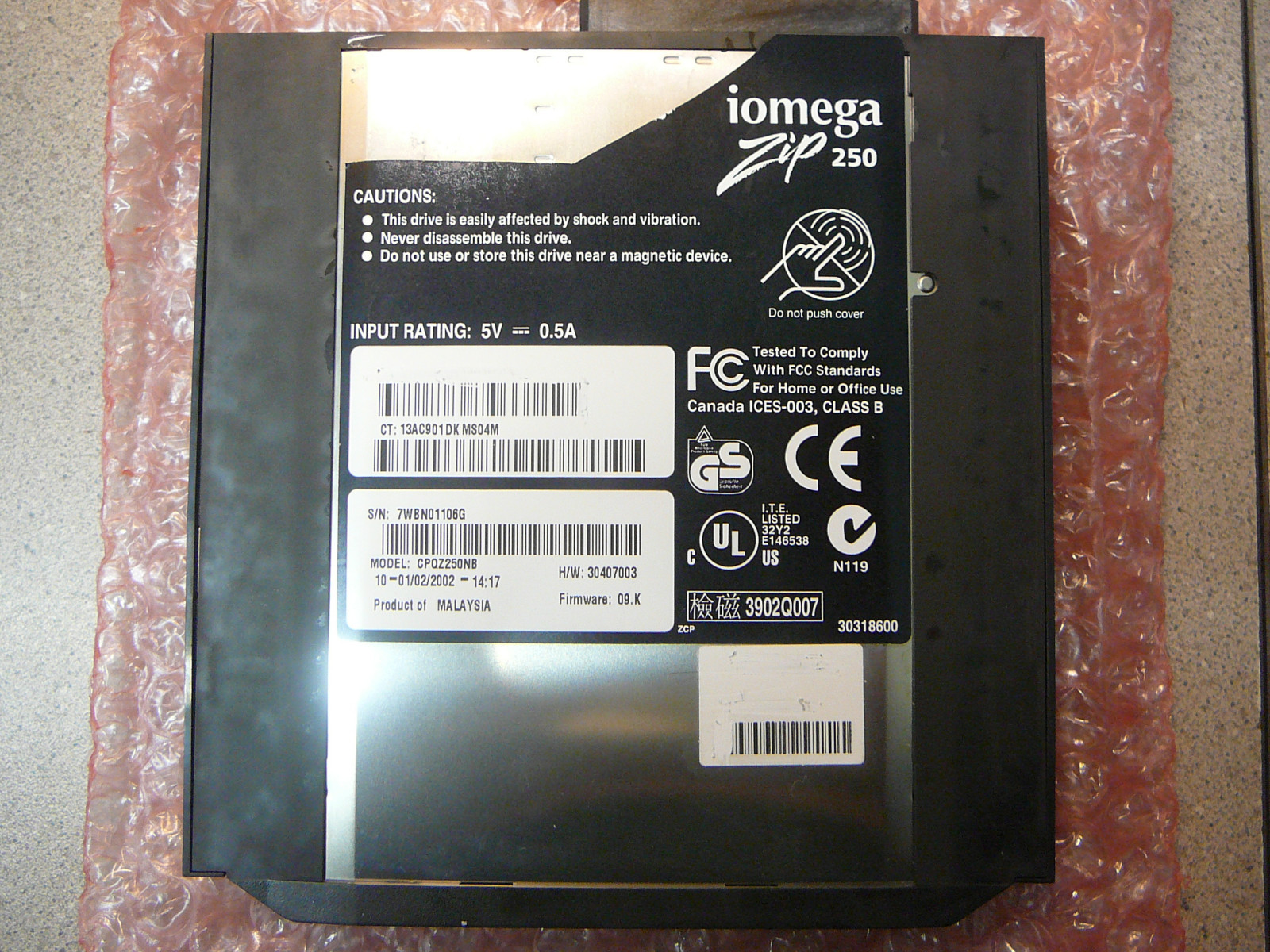 COMPAQ IOMEGA 250MB ZIP Drive Armada CPQZ250NB **NEW**