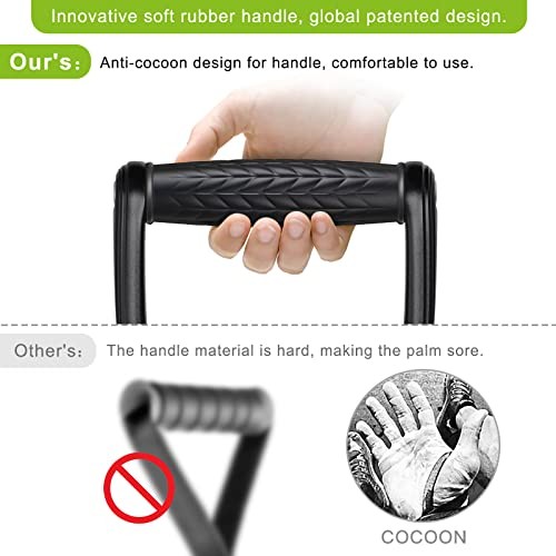D Handle Cable Attachment, Cable Attachments for Gym, Non-Slip Diamond Pattern