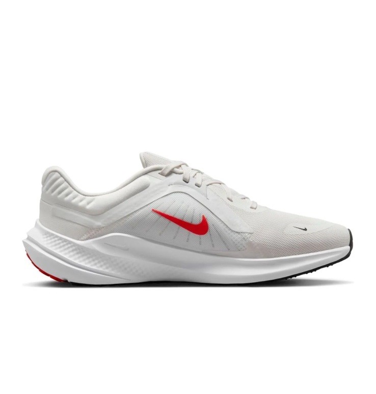 Men Nike Quest 5 Running Shoes Sneakers Platinum Tint Crimson ￼DD0204-007