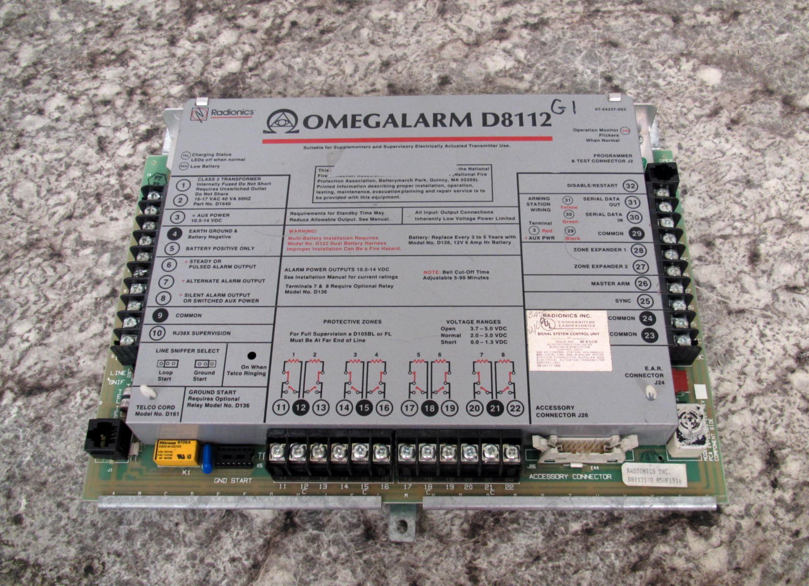 Radionics OMEGALARM D8112 Alarm Panel Control / Communicator Board Free Shipping