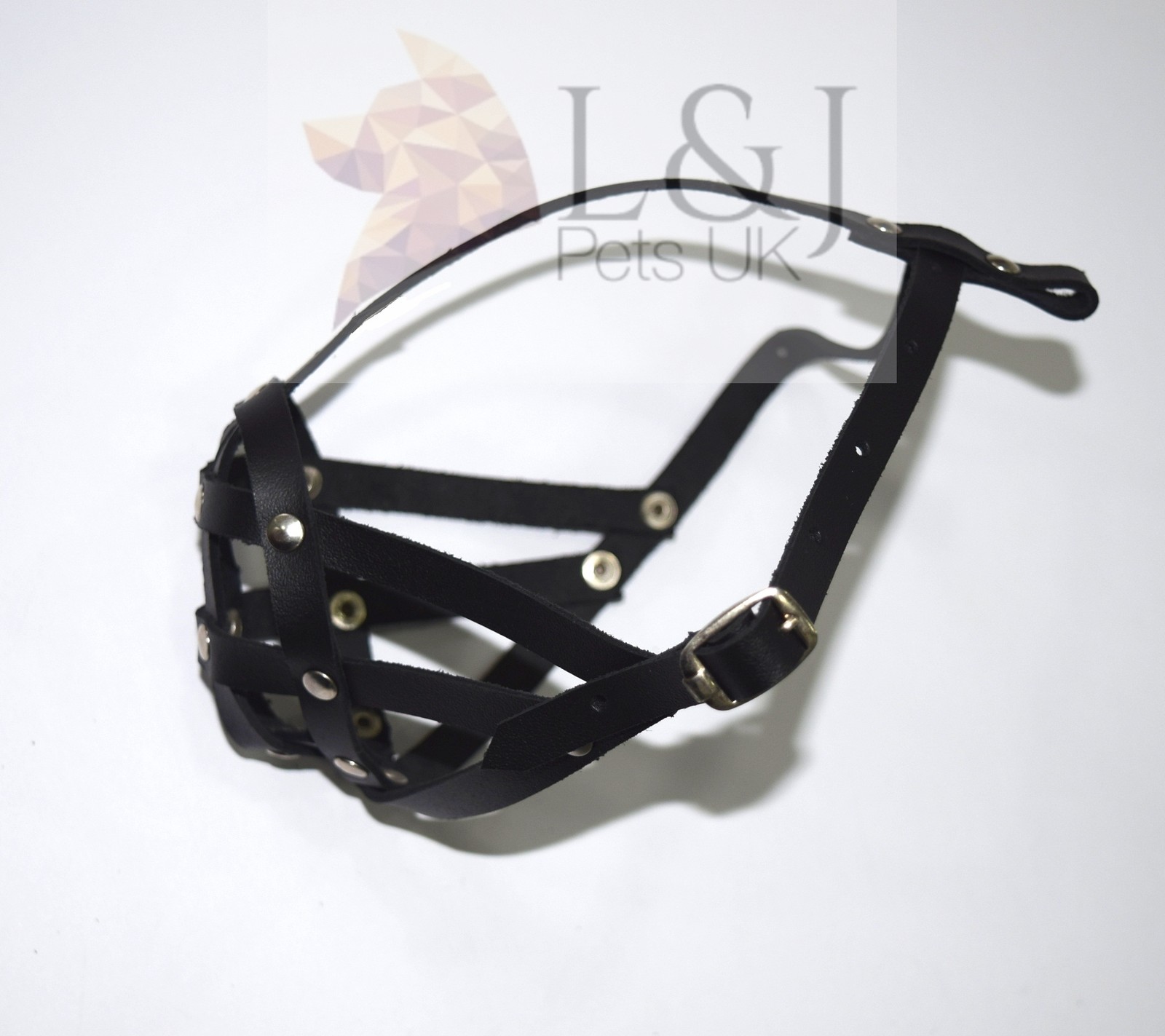 Leather Dog Muzzle | Pug & other flat faced short snout dogs | Durable Material