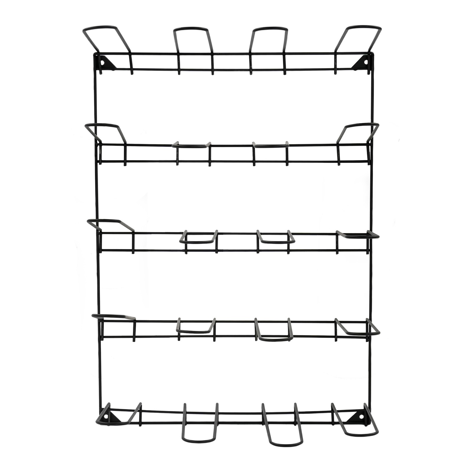 Wall-Mounted Stable Tack & Tool Storage Rack w/ 5-Tier Hook Design(Black)