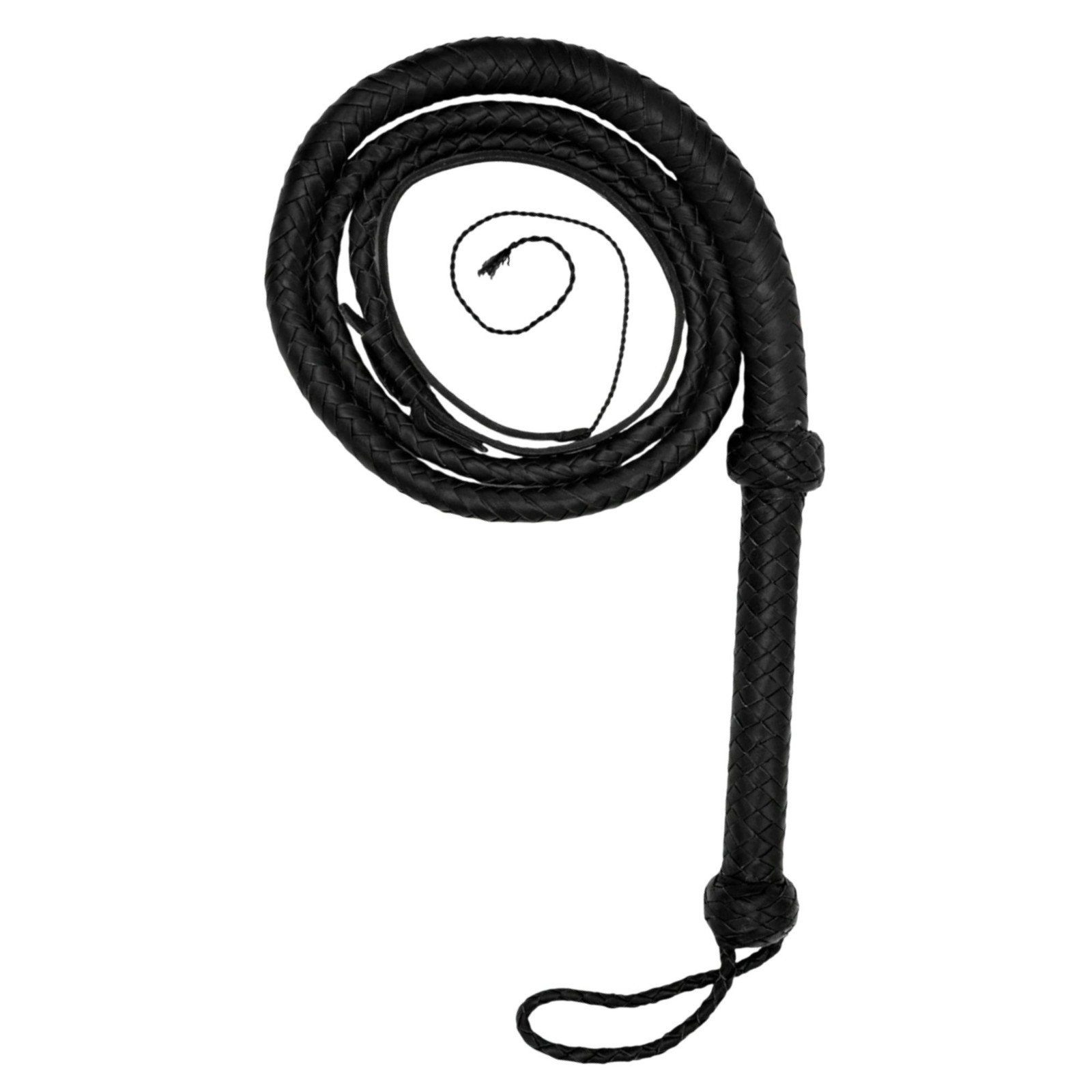 Genuine Cowhide Leather Bullwhip 04 Feet Long Black 12 Plaits Heavy Duty Whip