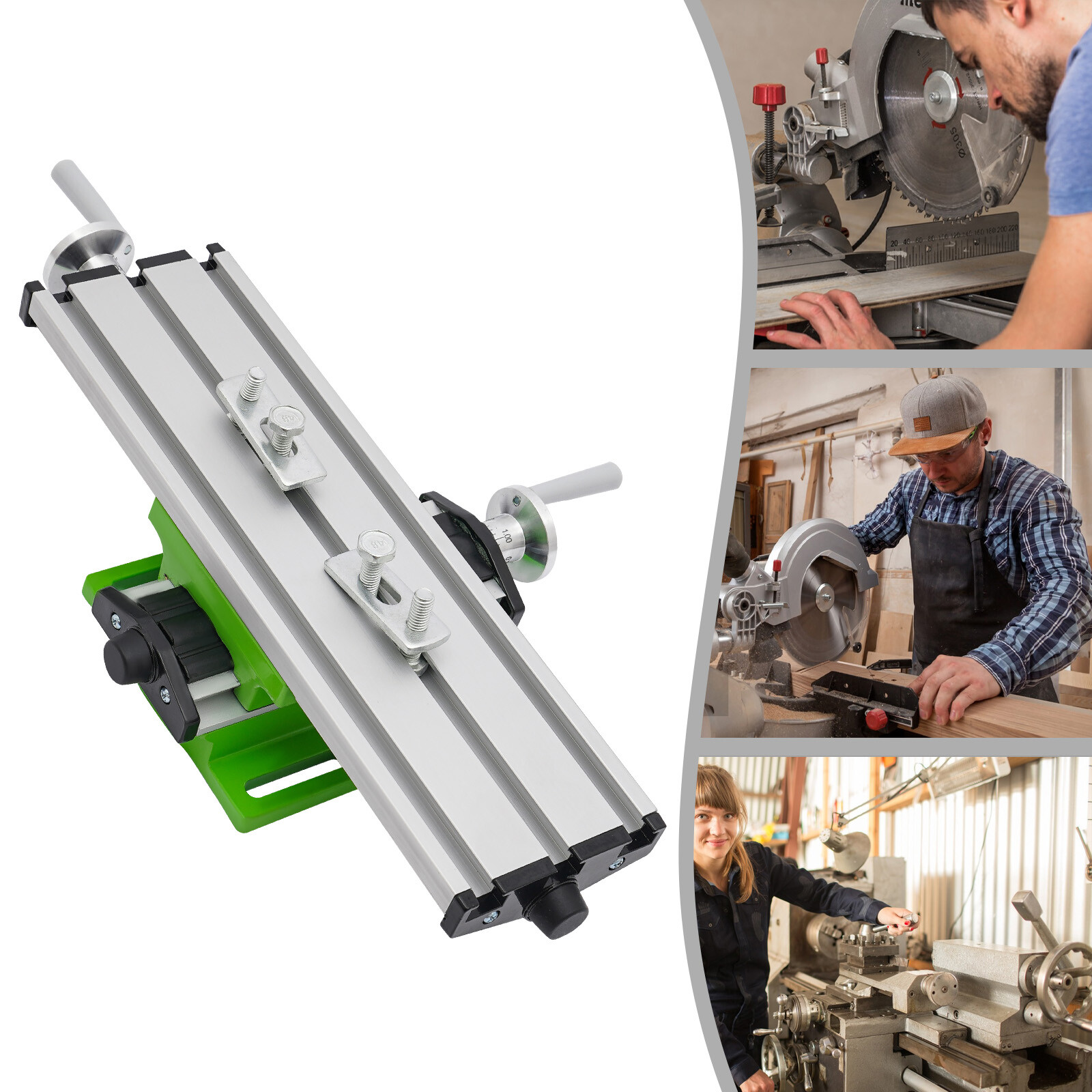 Cross Slide Drill Press Bench Axis Mill Machine Work Table Compound Vise Vice