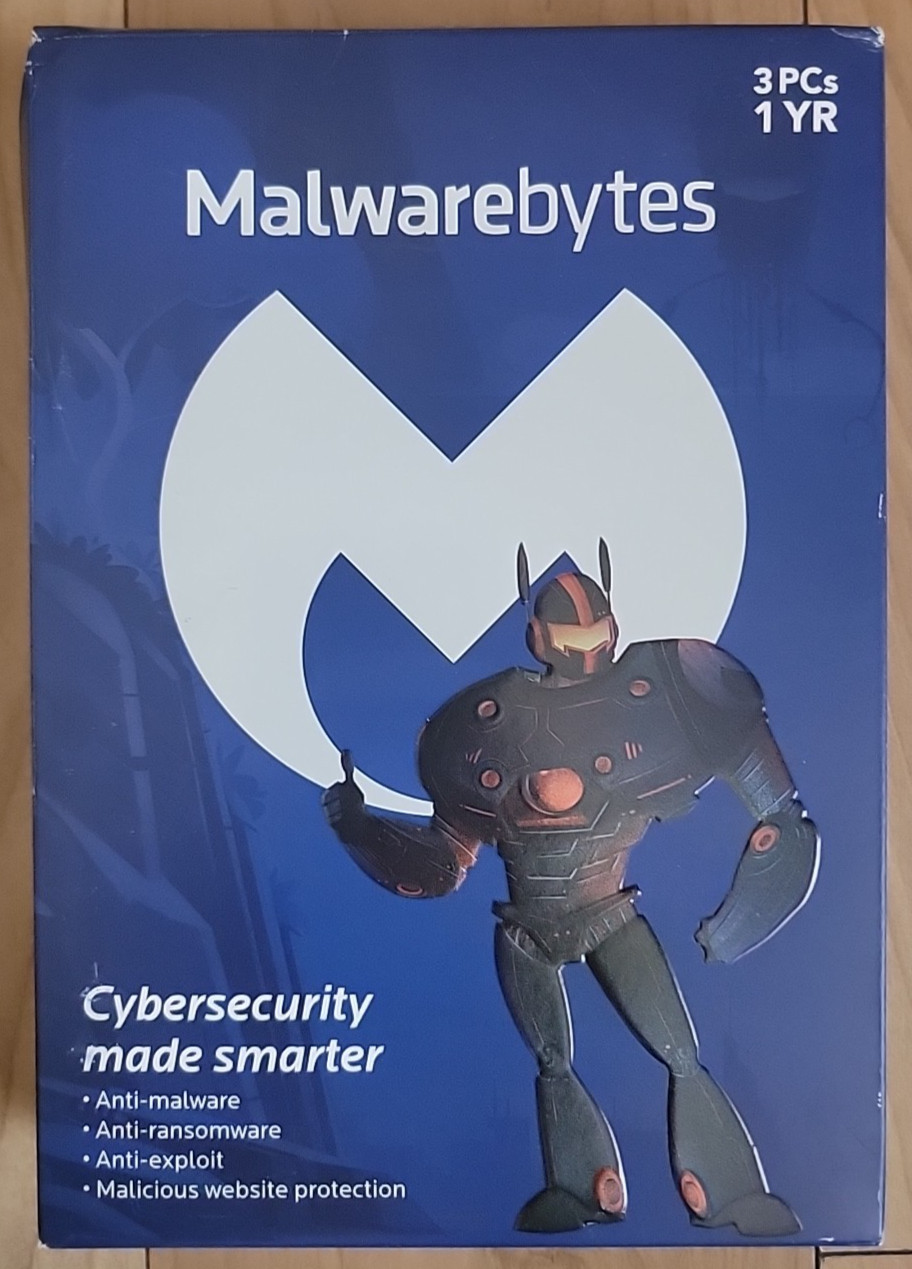 Malwarebytes Anti-Malware 2017 - 3 PCs / 1 Year Cybersecurity Key Code - NEW