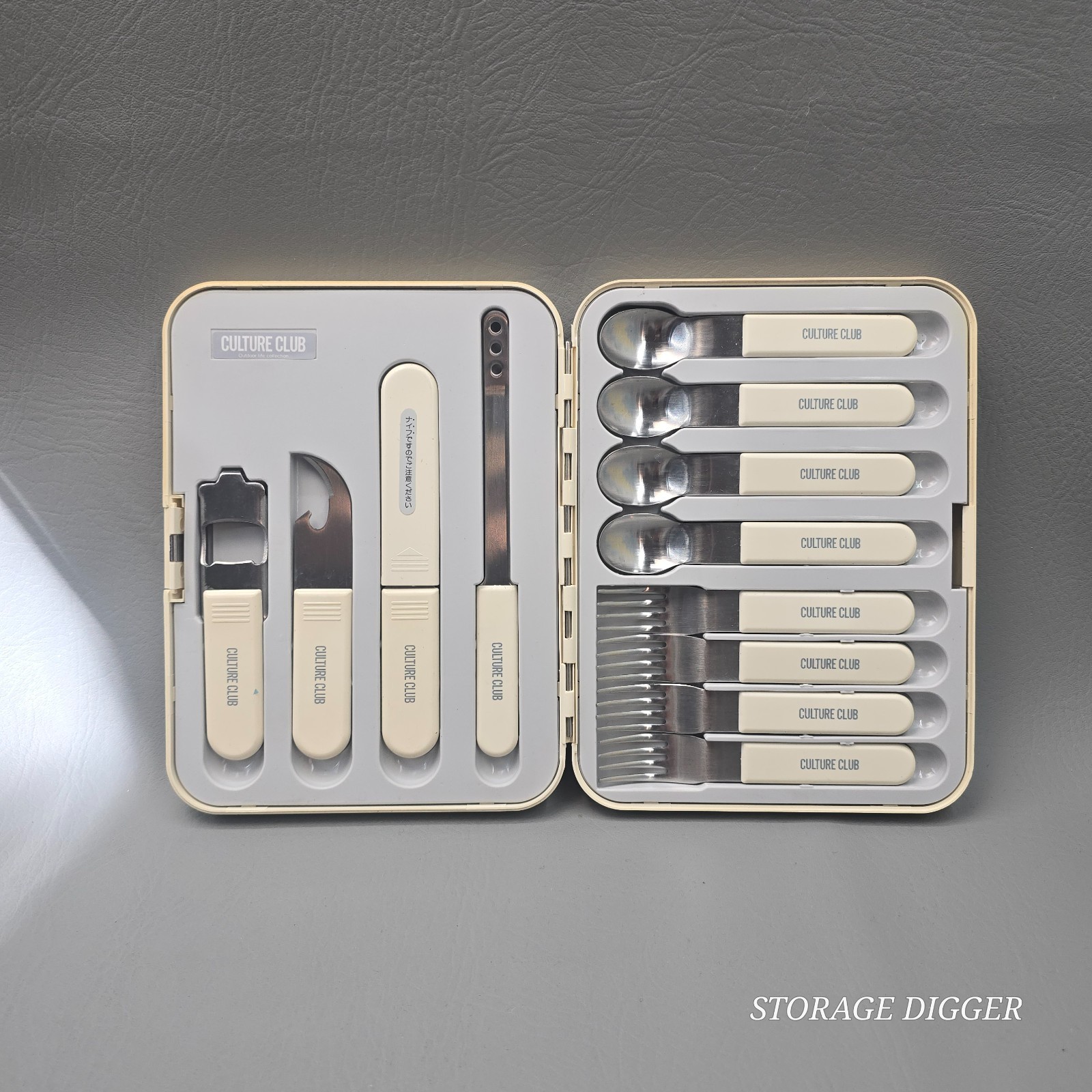VTG Twin Bird Culture Club Family 4 Stainless Steel Travel Picnic Cutlery Set