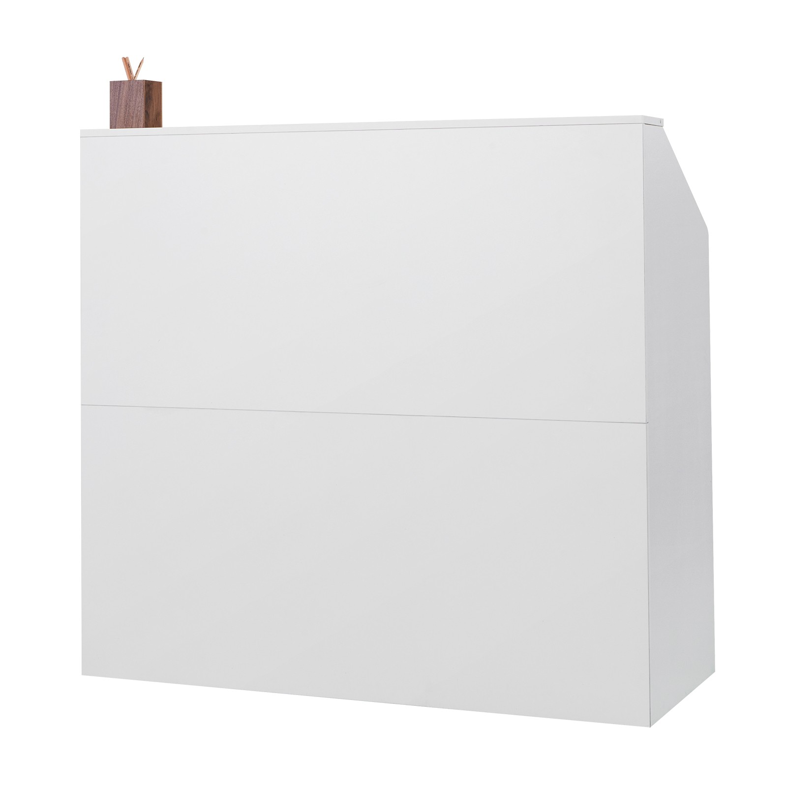 Uimoso Reception Desk Rectangular Front Counter Table 46.46in White Office Table
