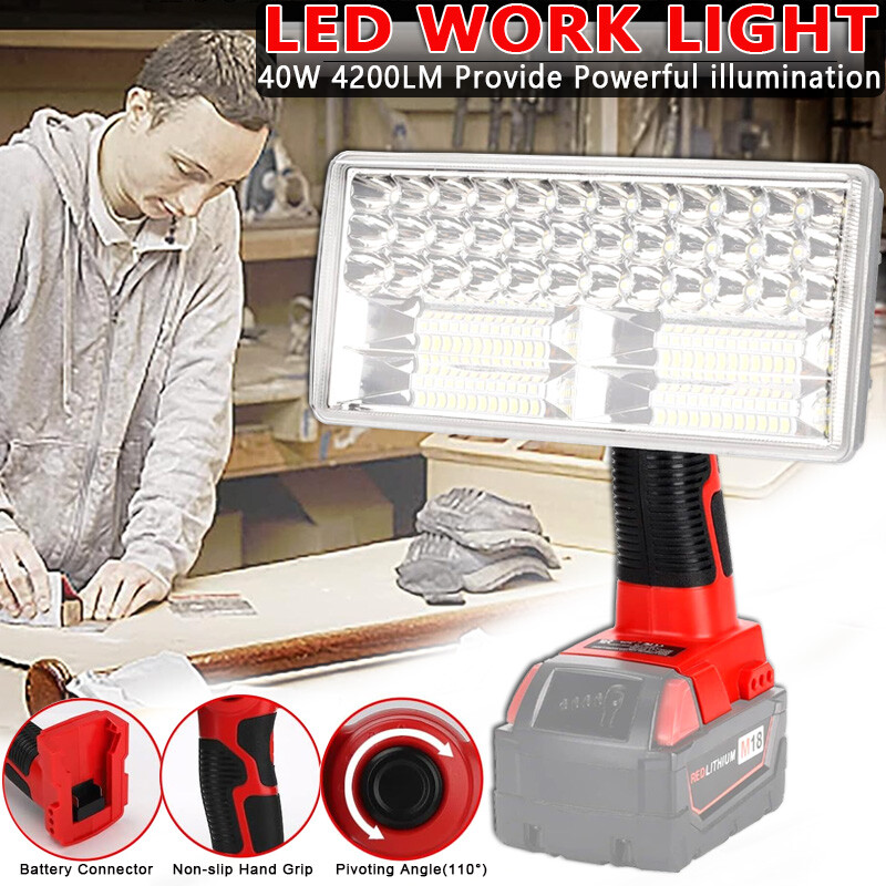 LED Camping Lantern Compatible with Milwaukee 18V Battery 4200LM LED Work Light