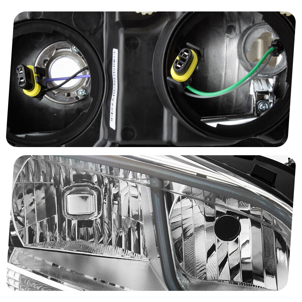 Halogen Headlight For 2013-2016 Chevy Malibu w/o Projector Left+Right Pair