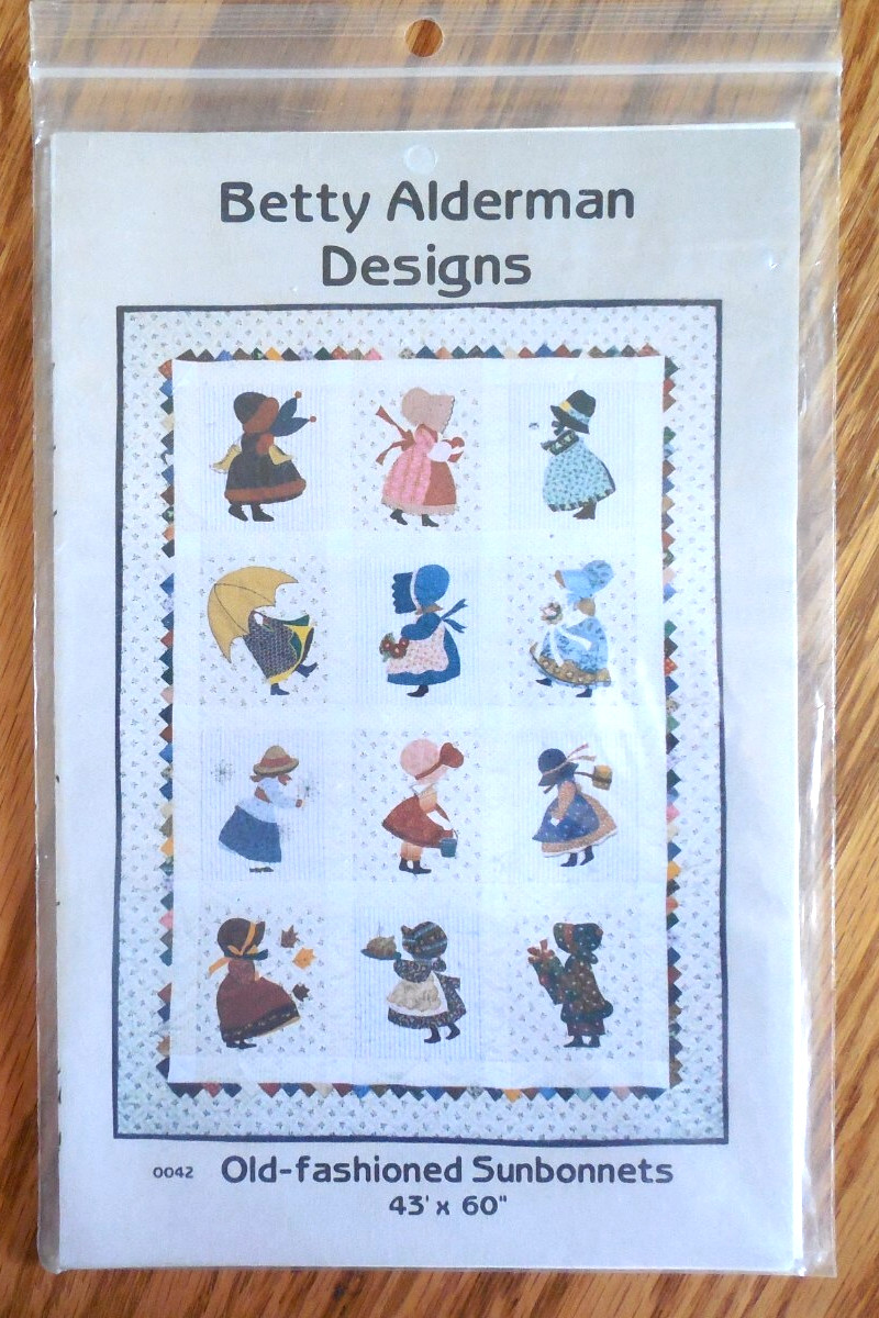 NEW  Betty Alderman Designs "Old-Fashioned Sunbonnets" Quilt Pattern  sz 43x60