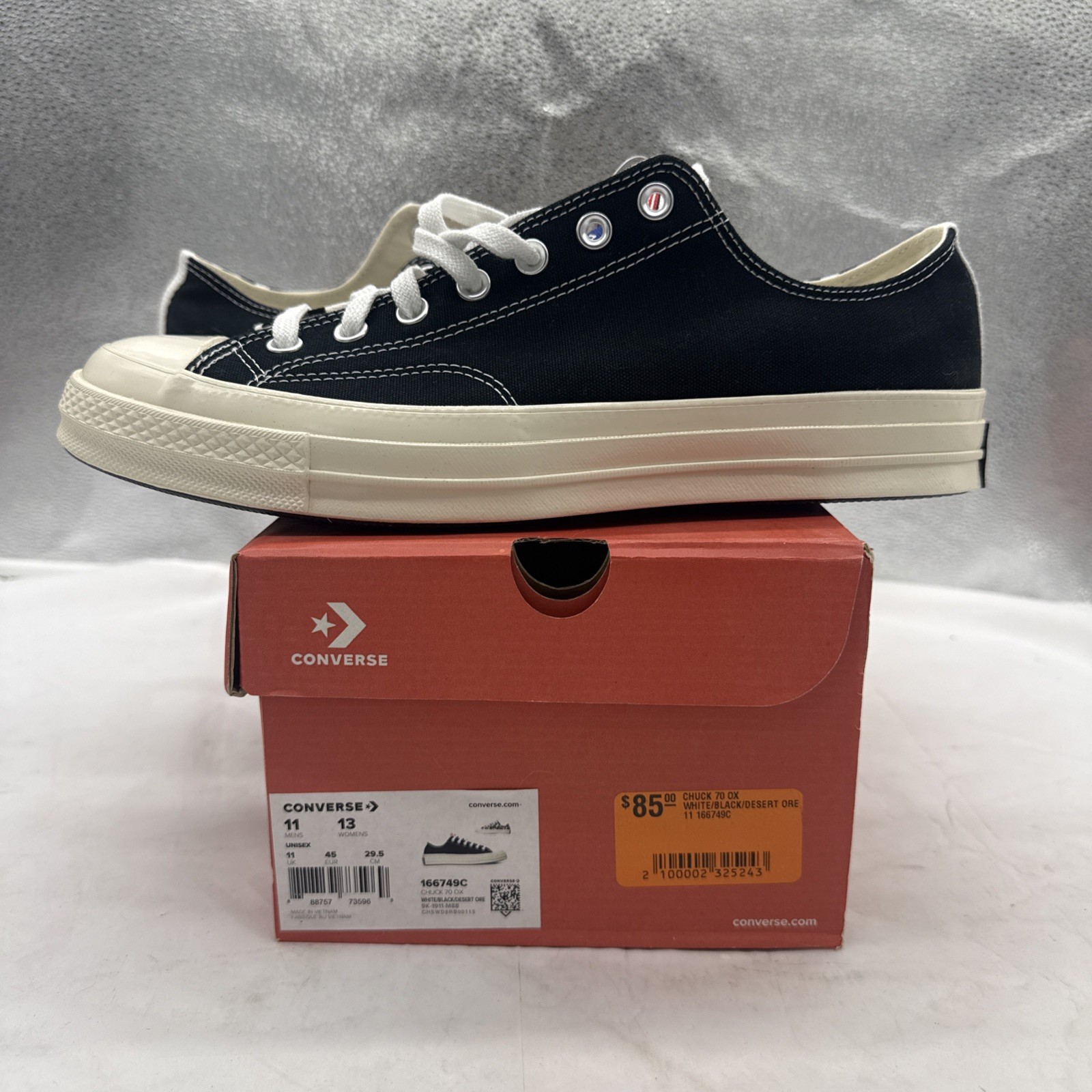 Converse CTAS 70 OX 166749C Black Leopard Casual Shoes Sneakers Size 11 Unisex