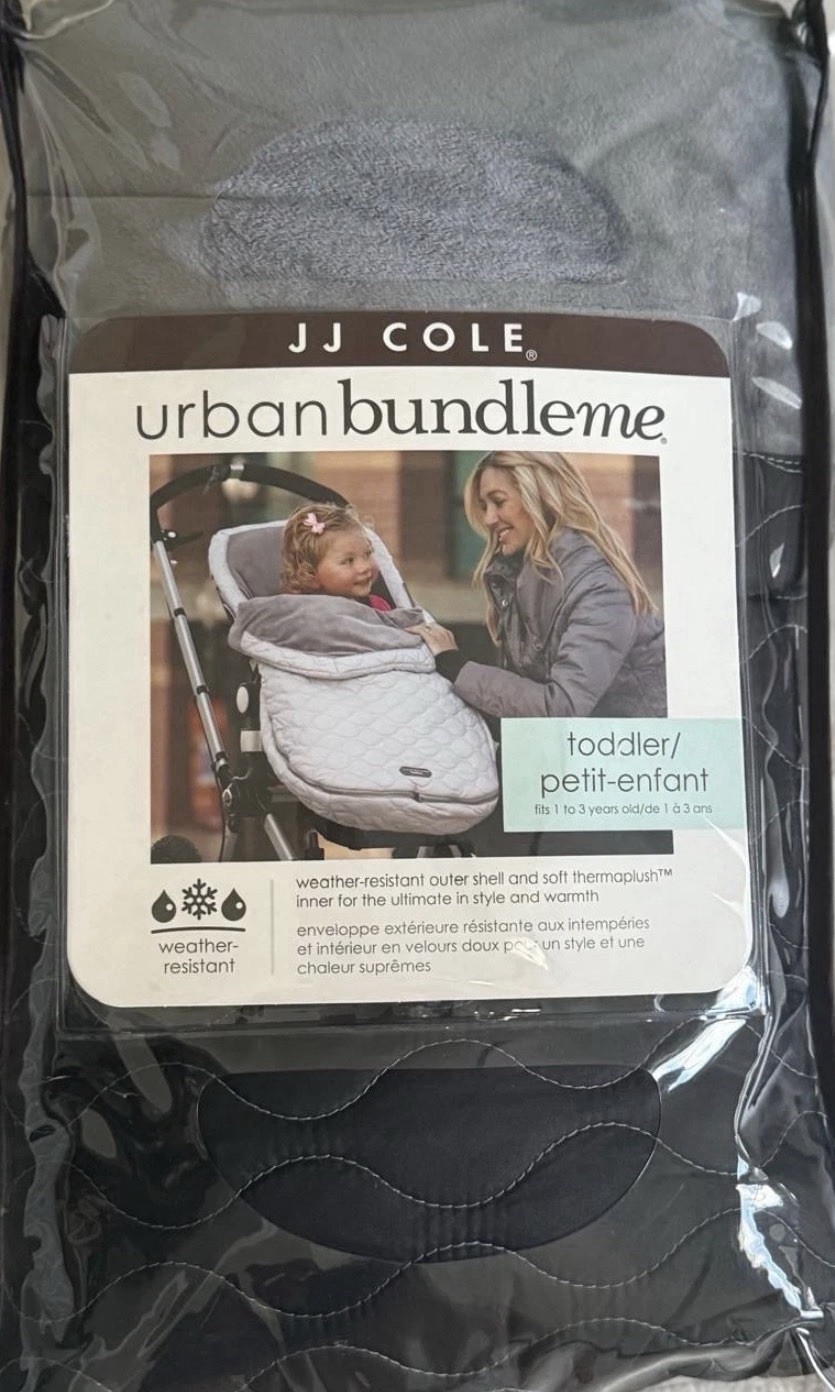 JJ Cole Urban Bundleme Stroller Blanket Black, Toddler NEW