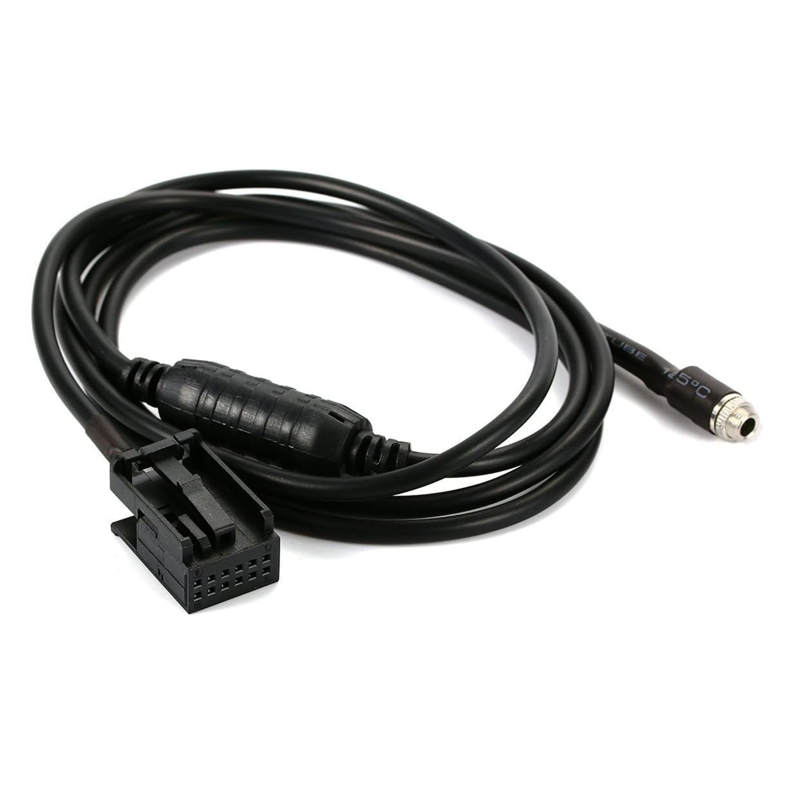 HAIN Car Female 3.5mm AUX Audio Adapter Cable for E39 E53 X5 X5M Z4 E83 Black
