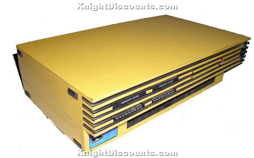 PS2 & Playstation 2 Slim GOLD Skin - Case Mod Sticker Sony PS2 - US Seller - NEW