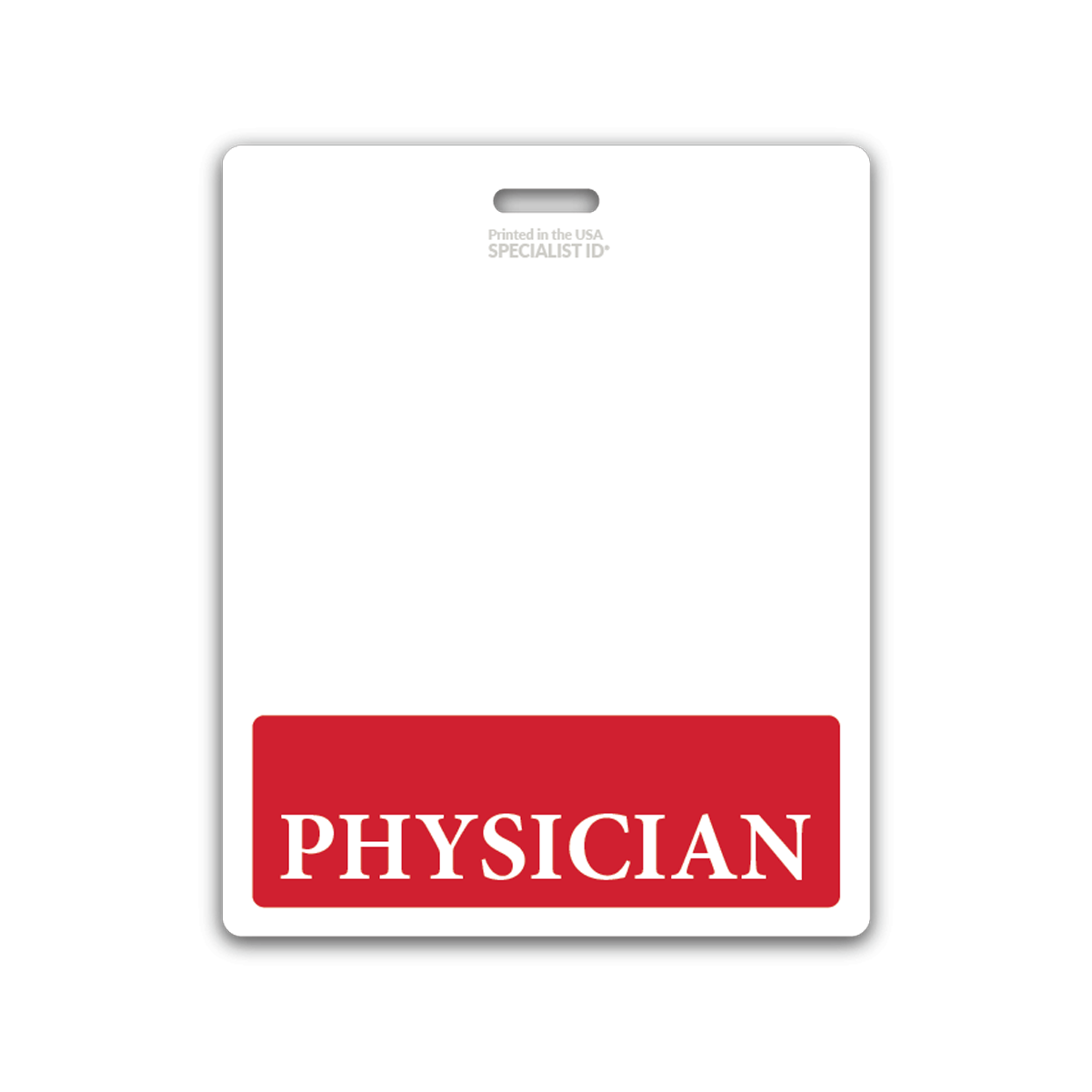 Physician Badge Buddy Oversized Horizontal Extra Long ID Backer for Doctors